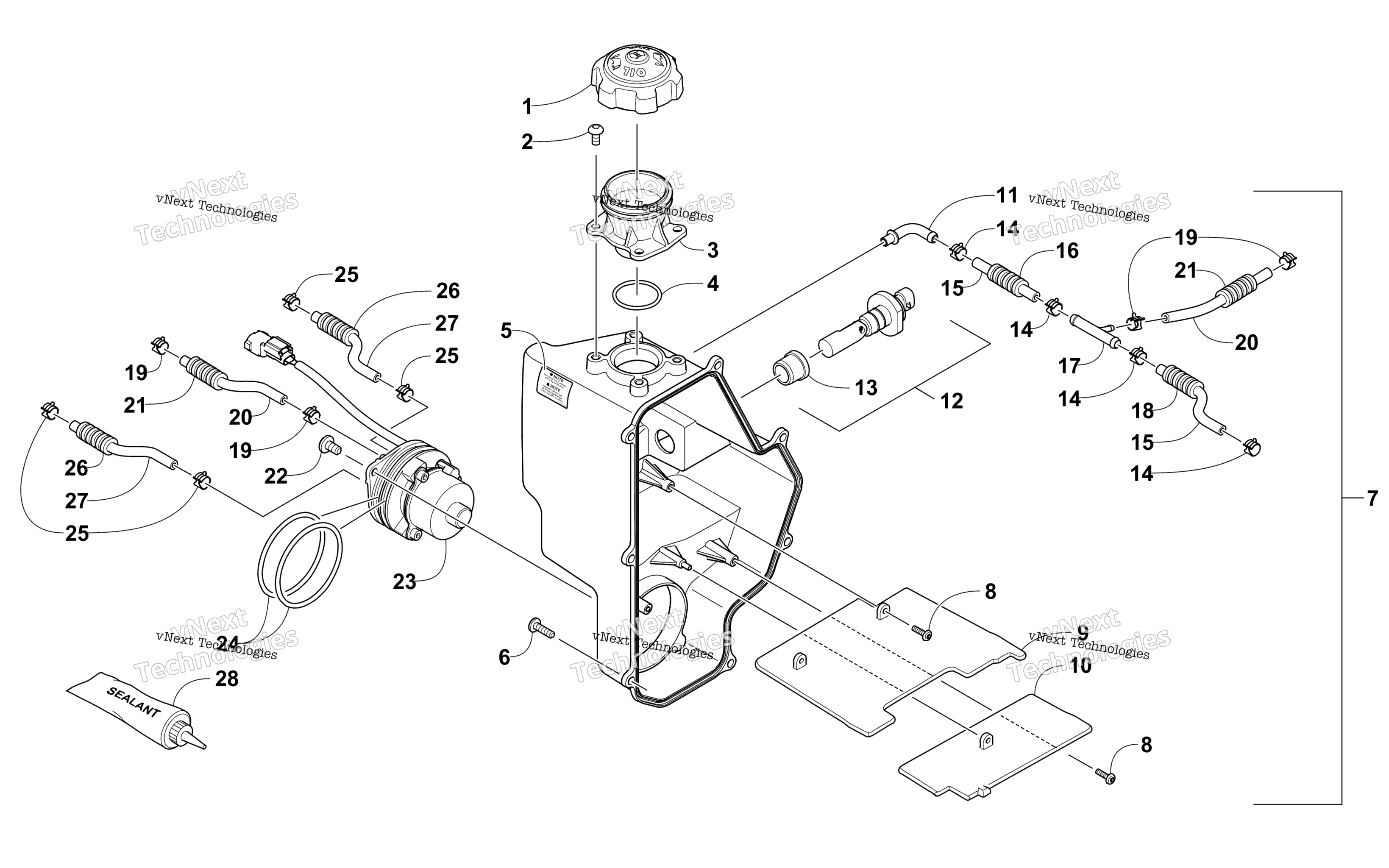 масляный Tank Assembly