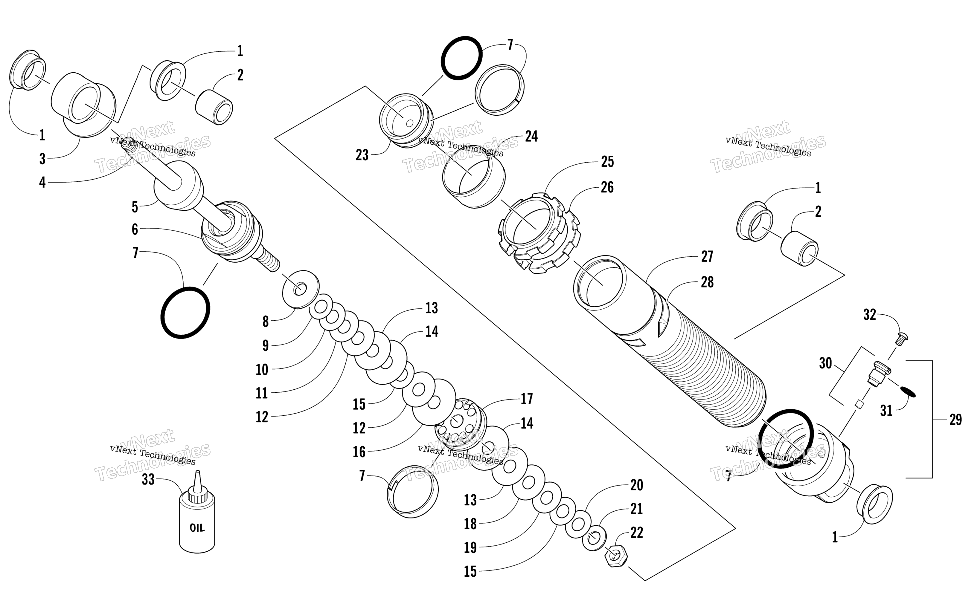 Передняя часть Suspension Shock Absorber
