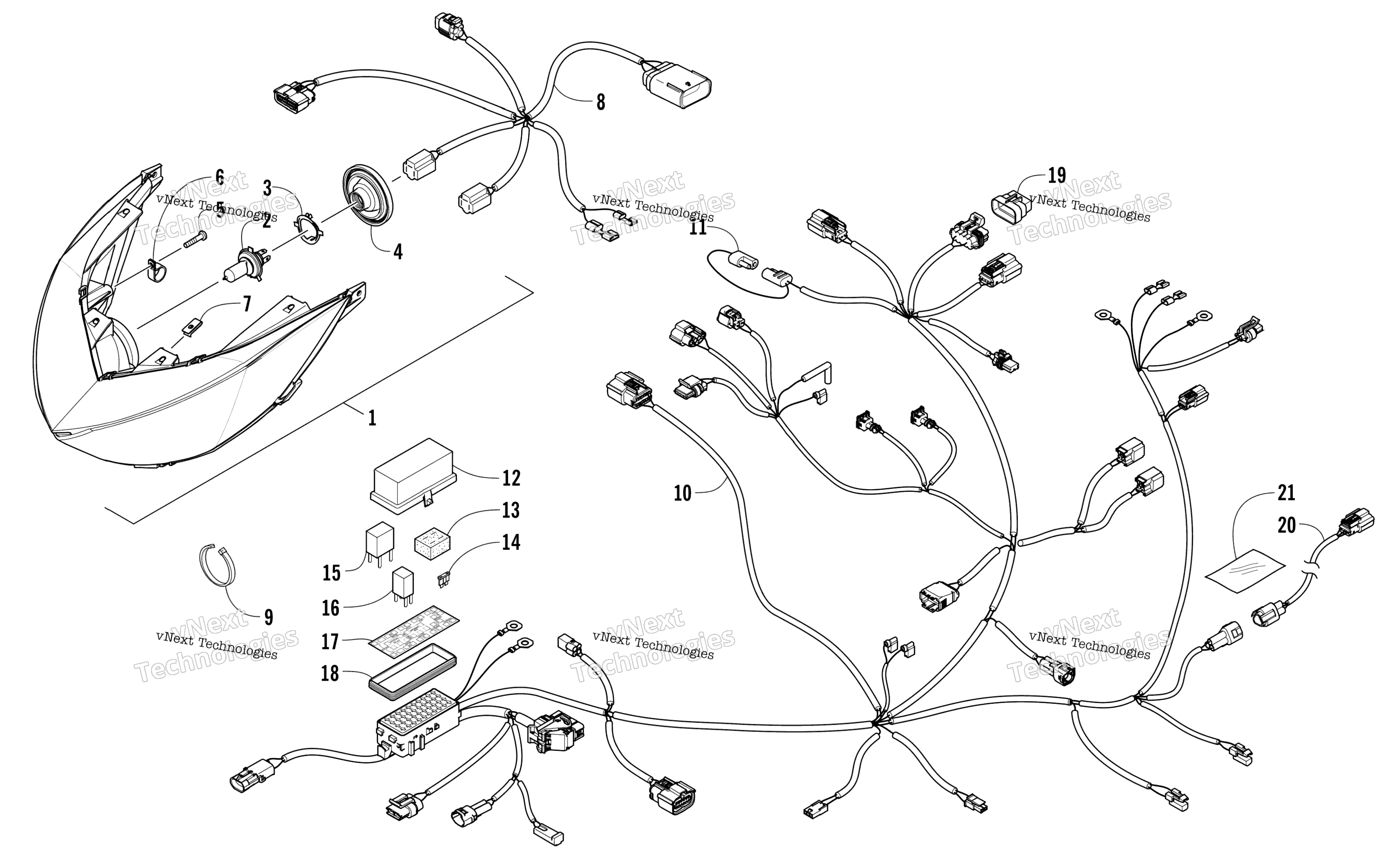 Фара And Wiring Assemblies