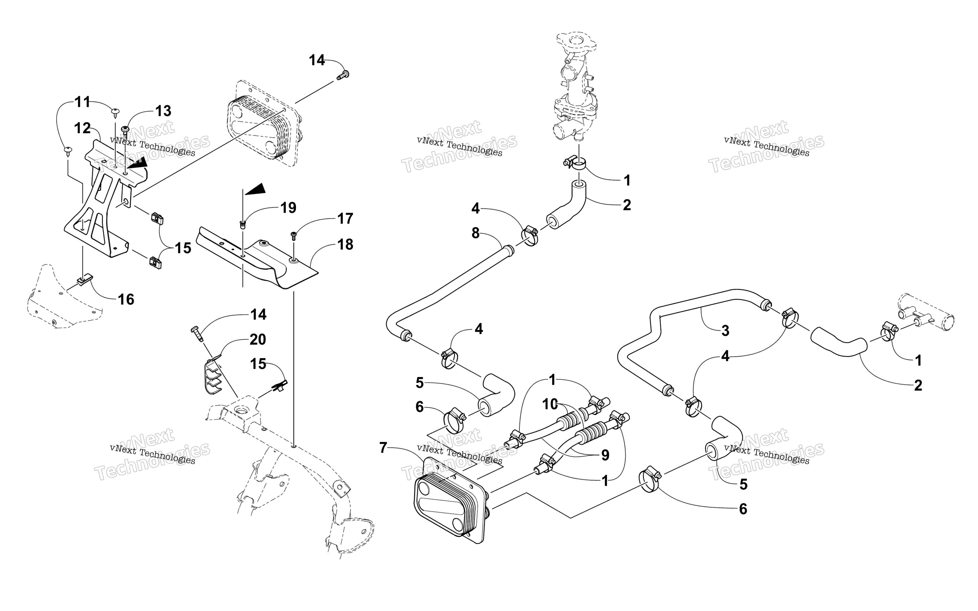 масляный Cooler Assembly