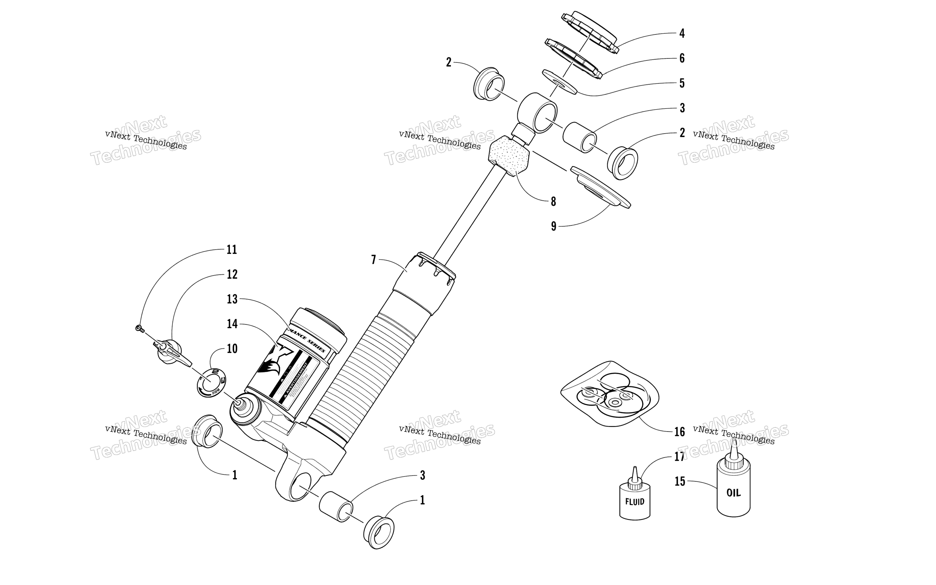 Задняя часть Suspension Rear Arm Shock Absorber