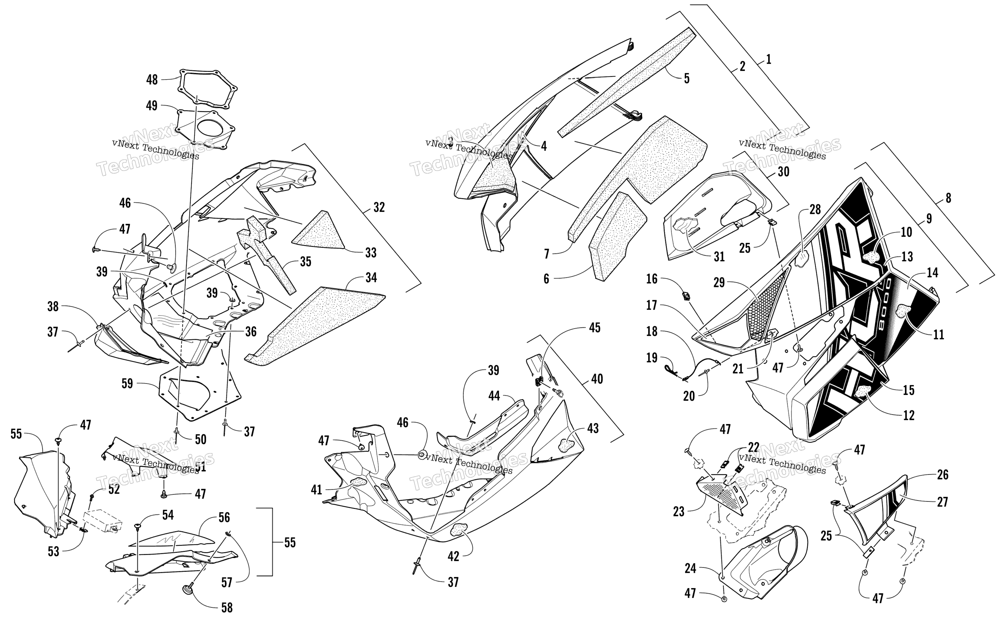 Skid Plate и Side панель узел