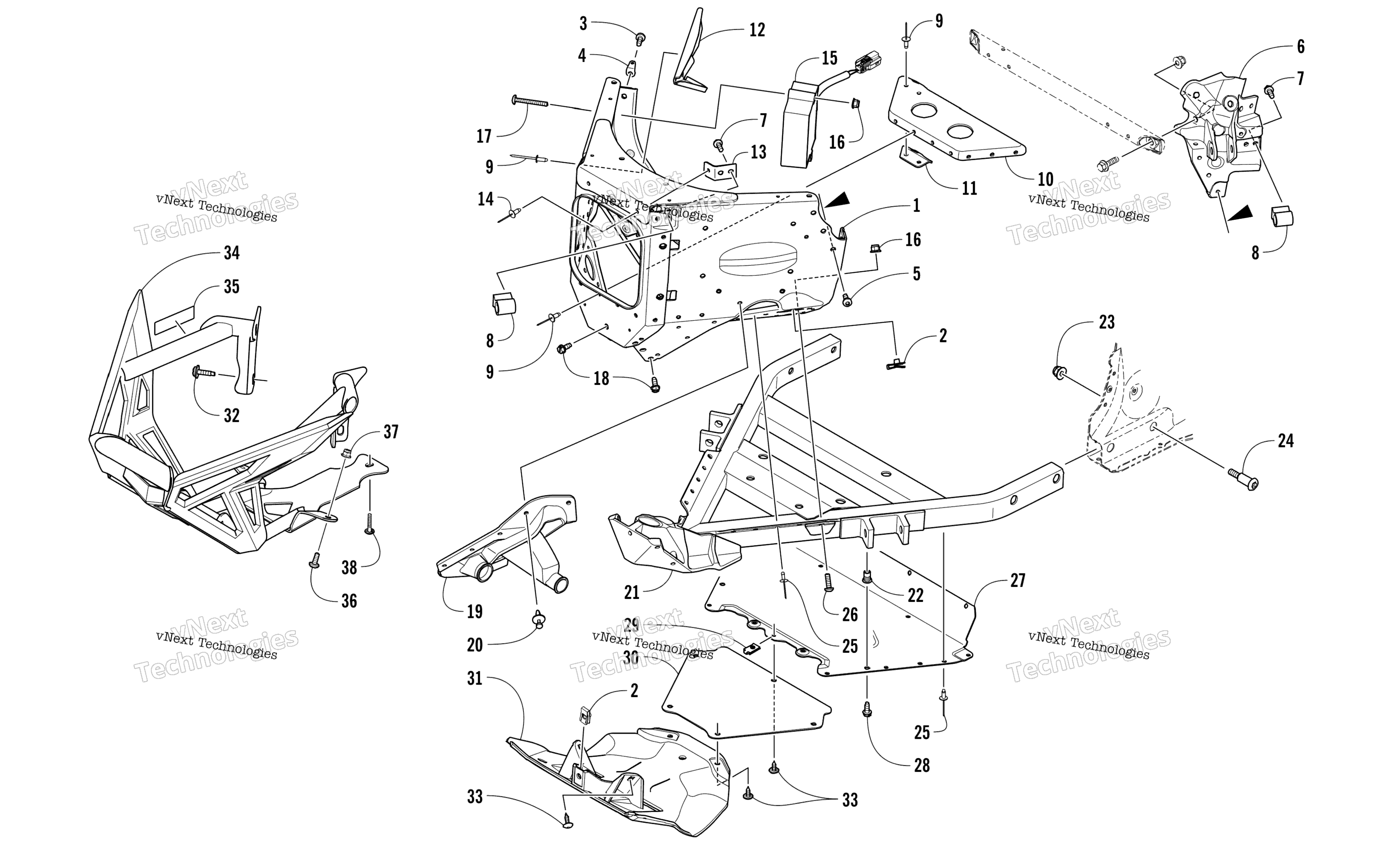 Передняя часть Bumper And Frame Assembly