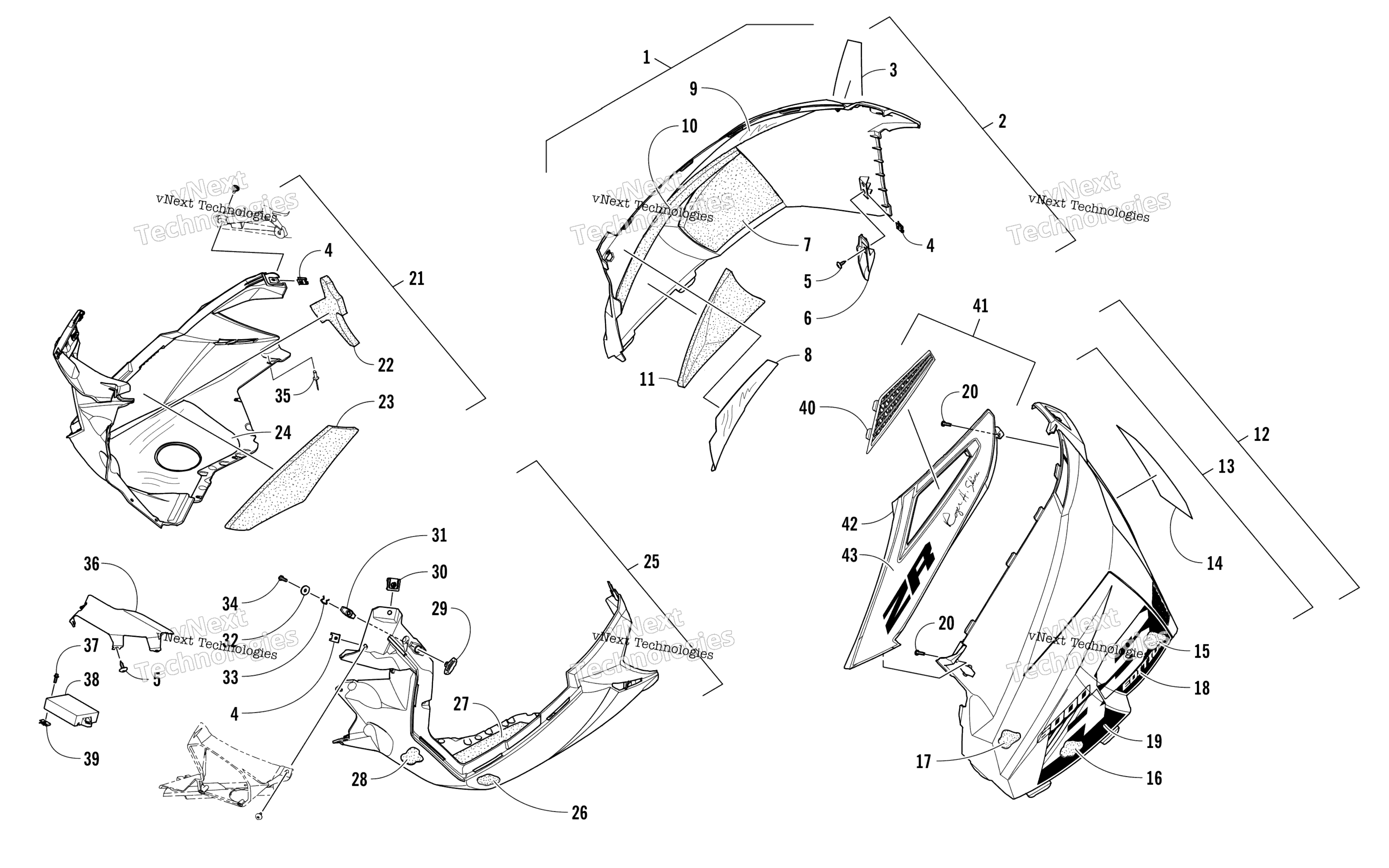 Skid Plate и Side панель узел