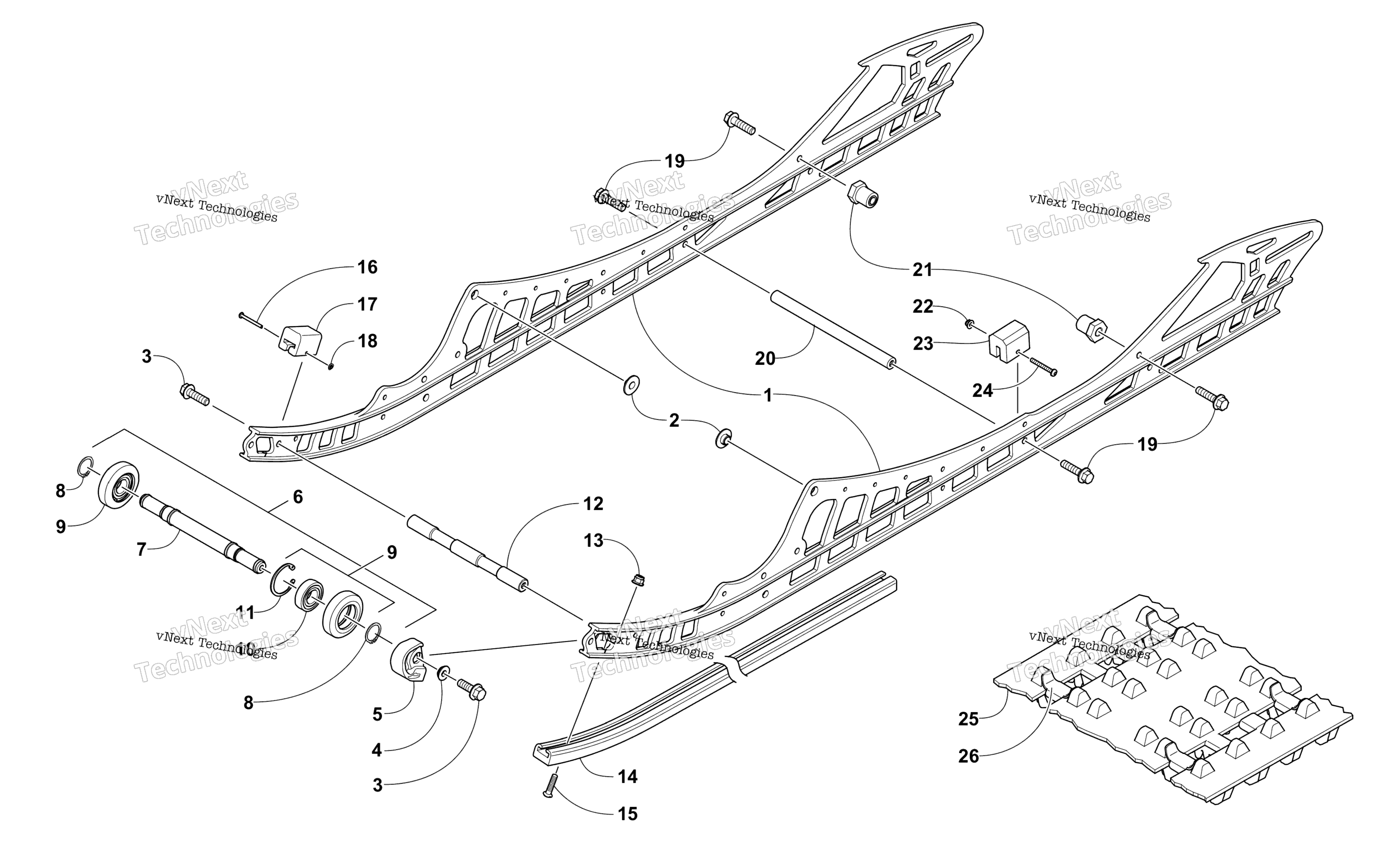 Slide Rail и Track узел