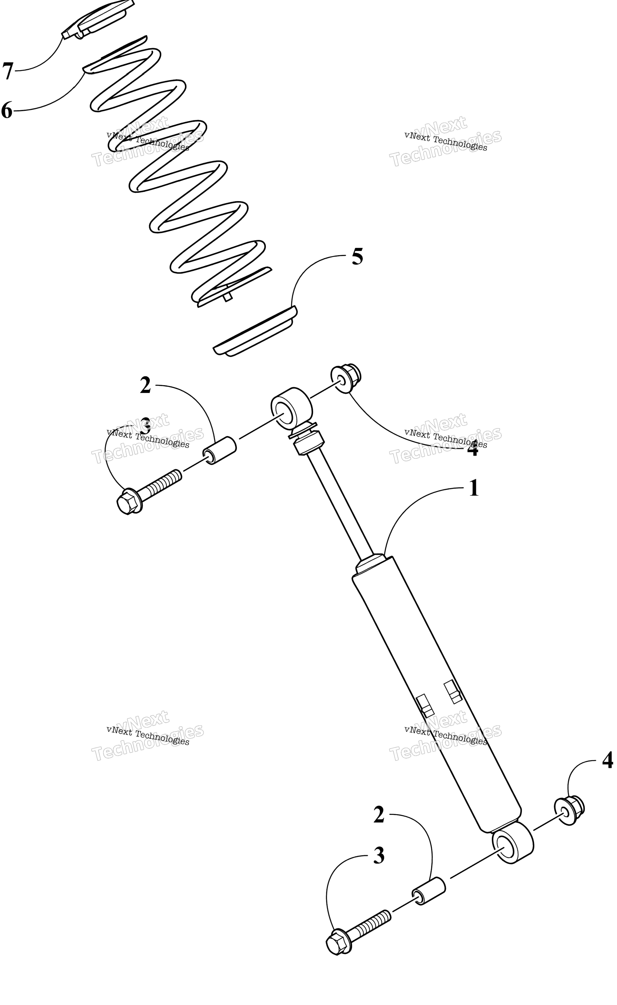 Передняя часть Shock Absorber Assembly
