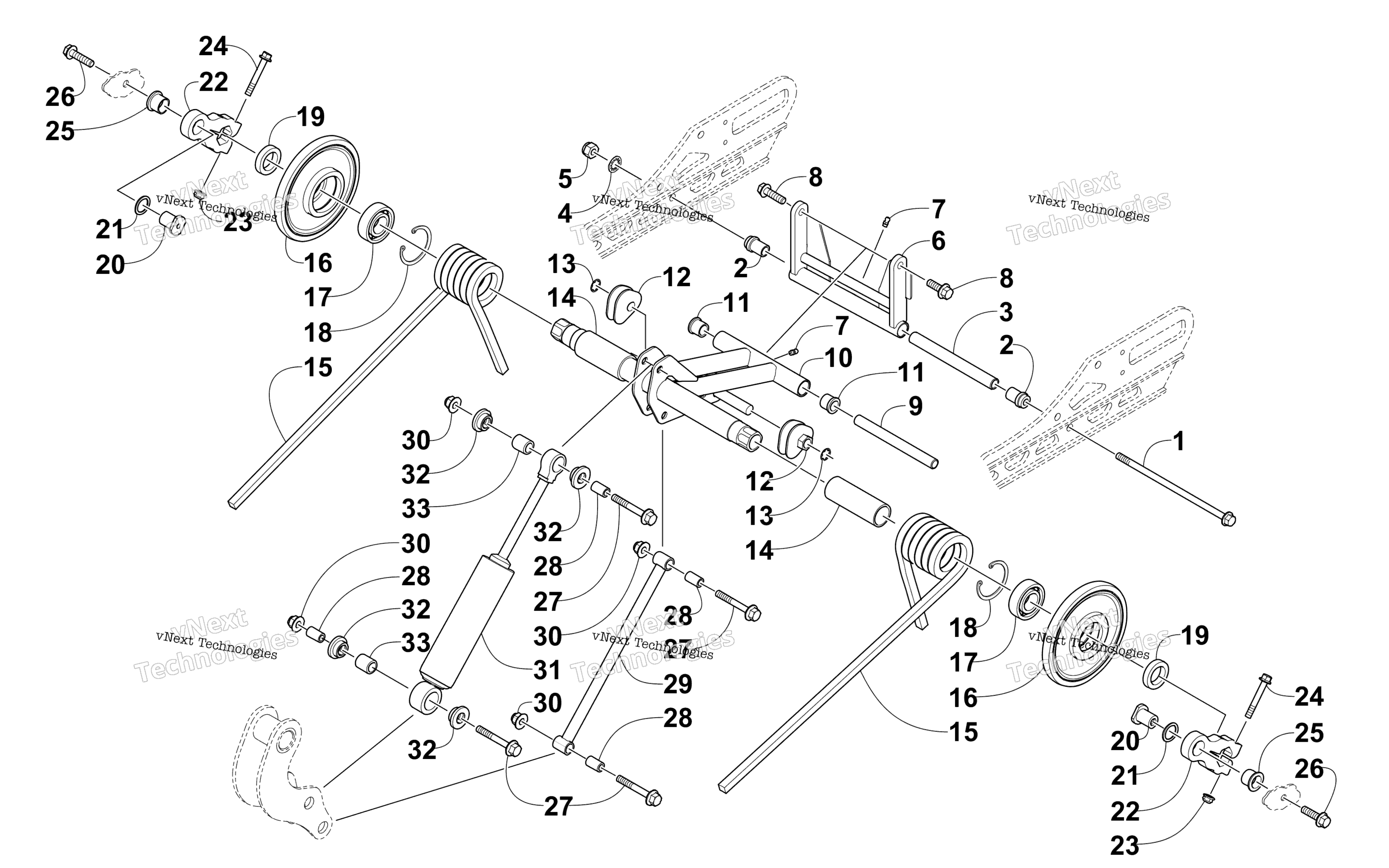 Задняя часть Suspension Rear Arm Assembly