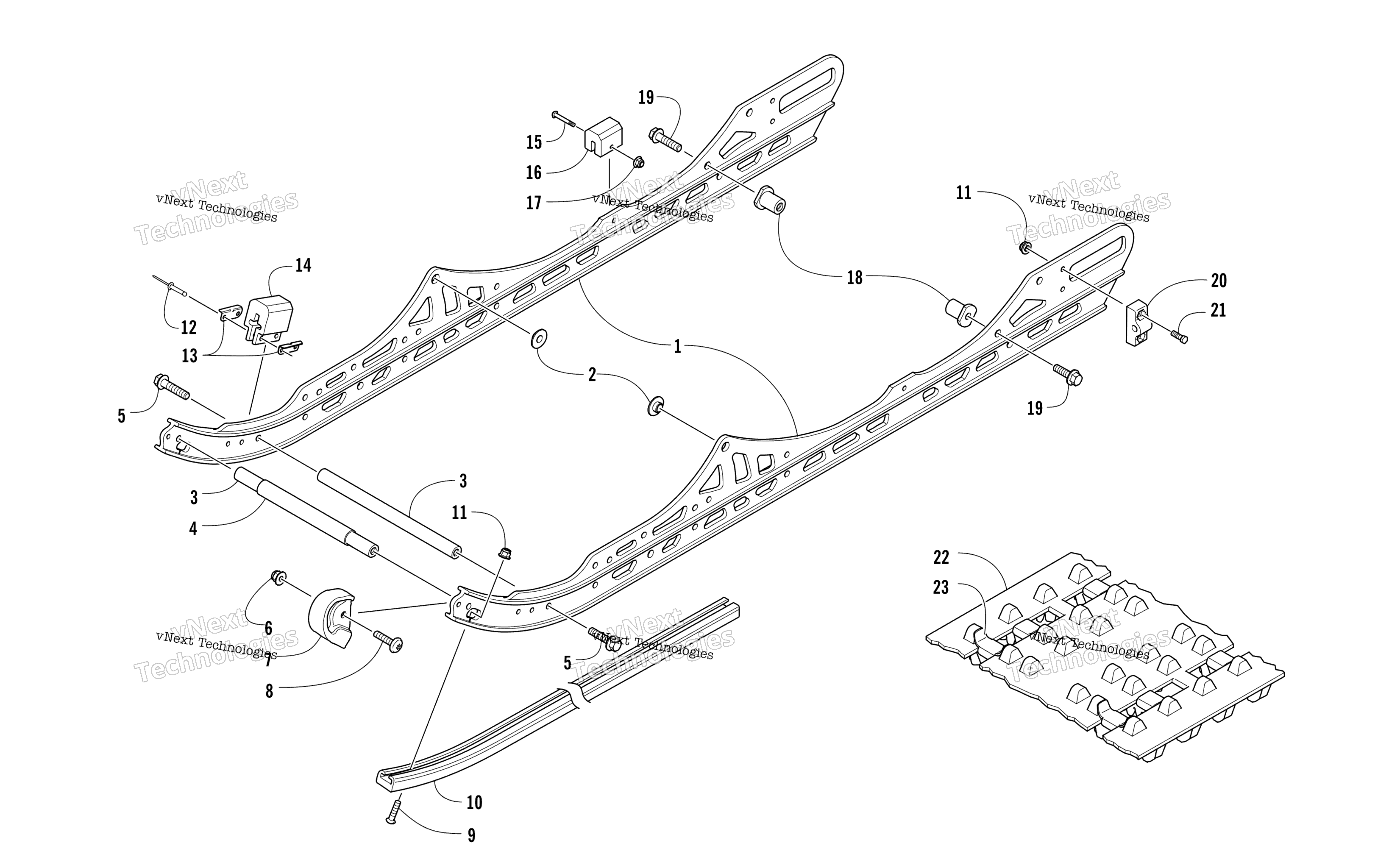 Slide Rail и Track узел