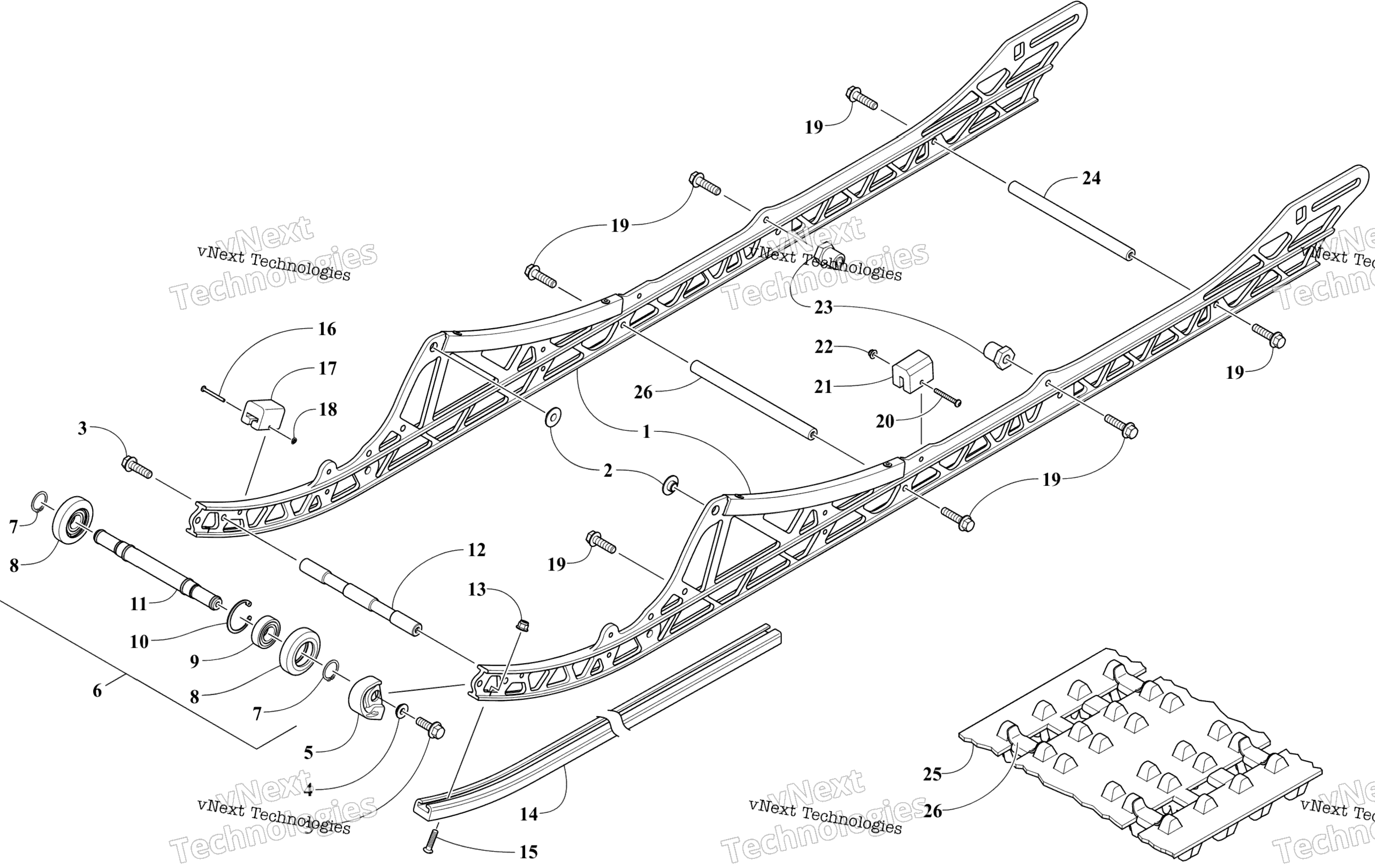 Slide Rail и Track узел
