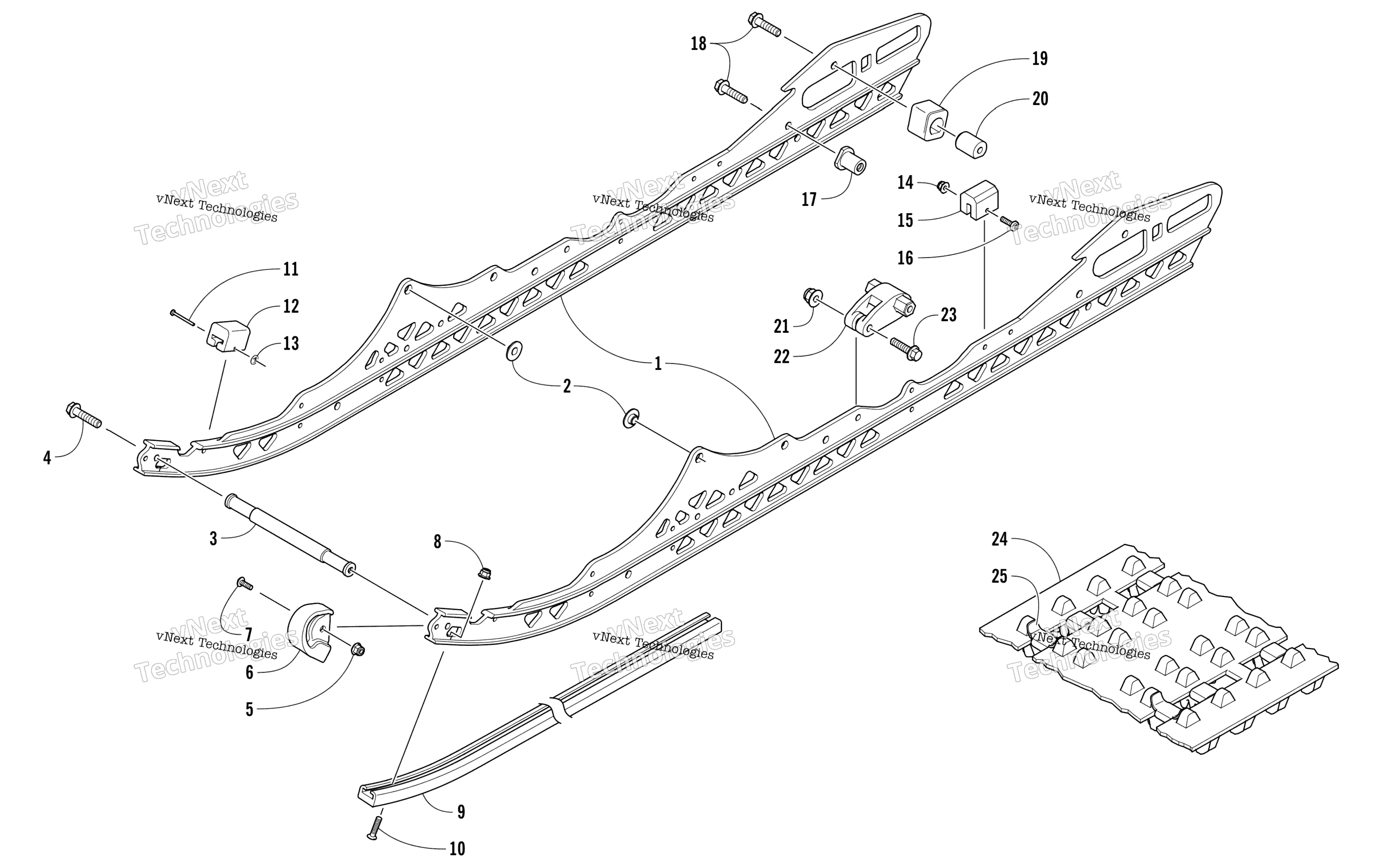 Slide Rail и Track узел