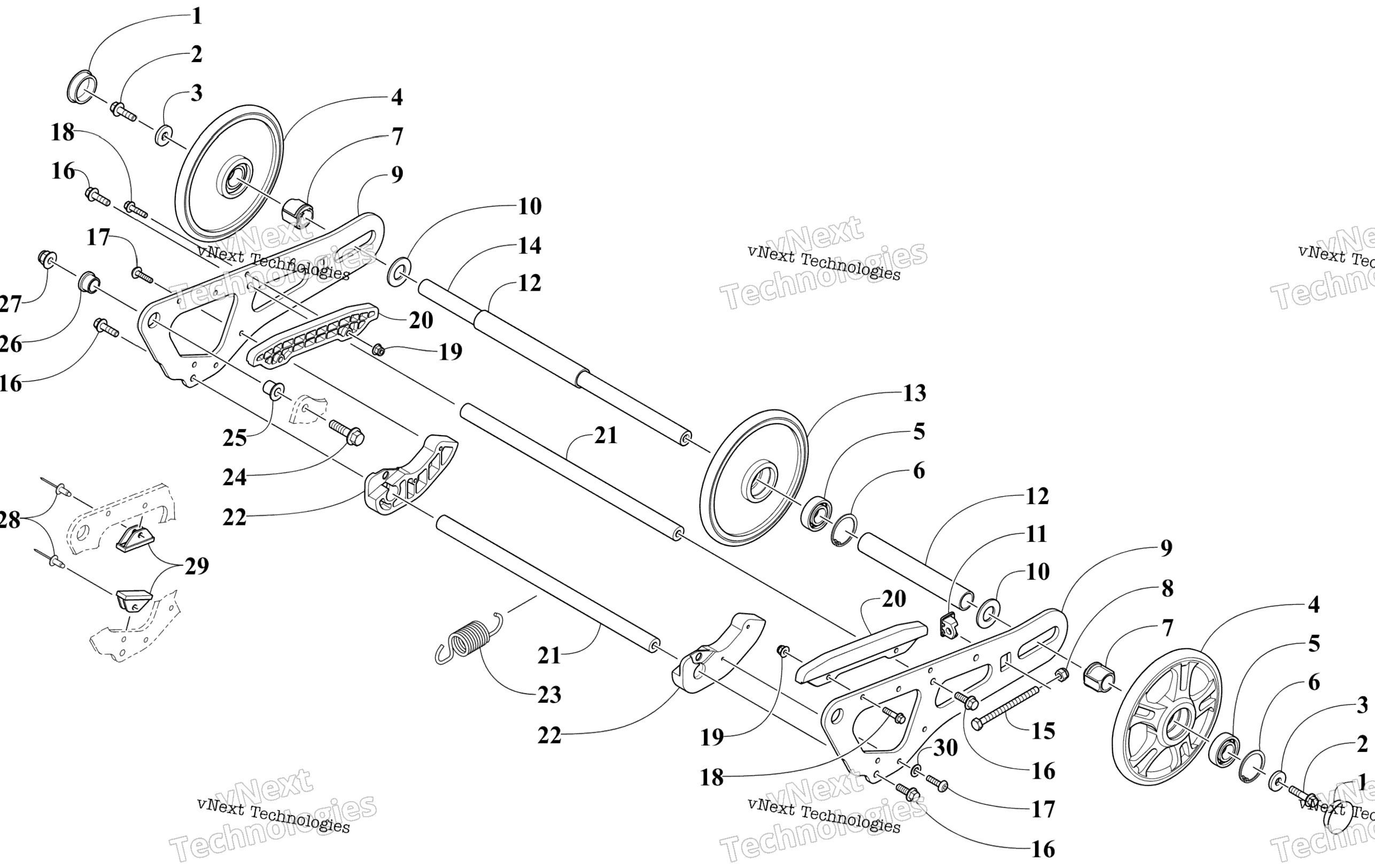 Articulating Skid рама узел