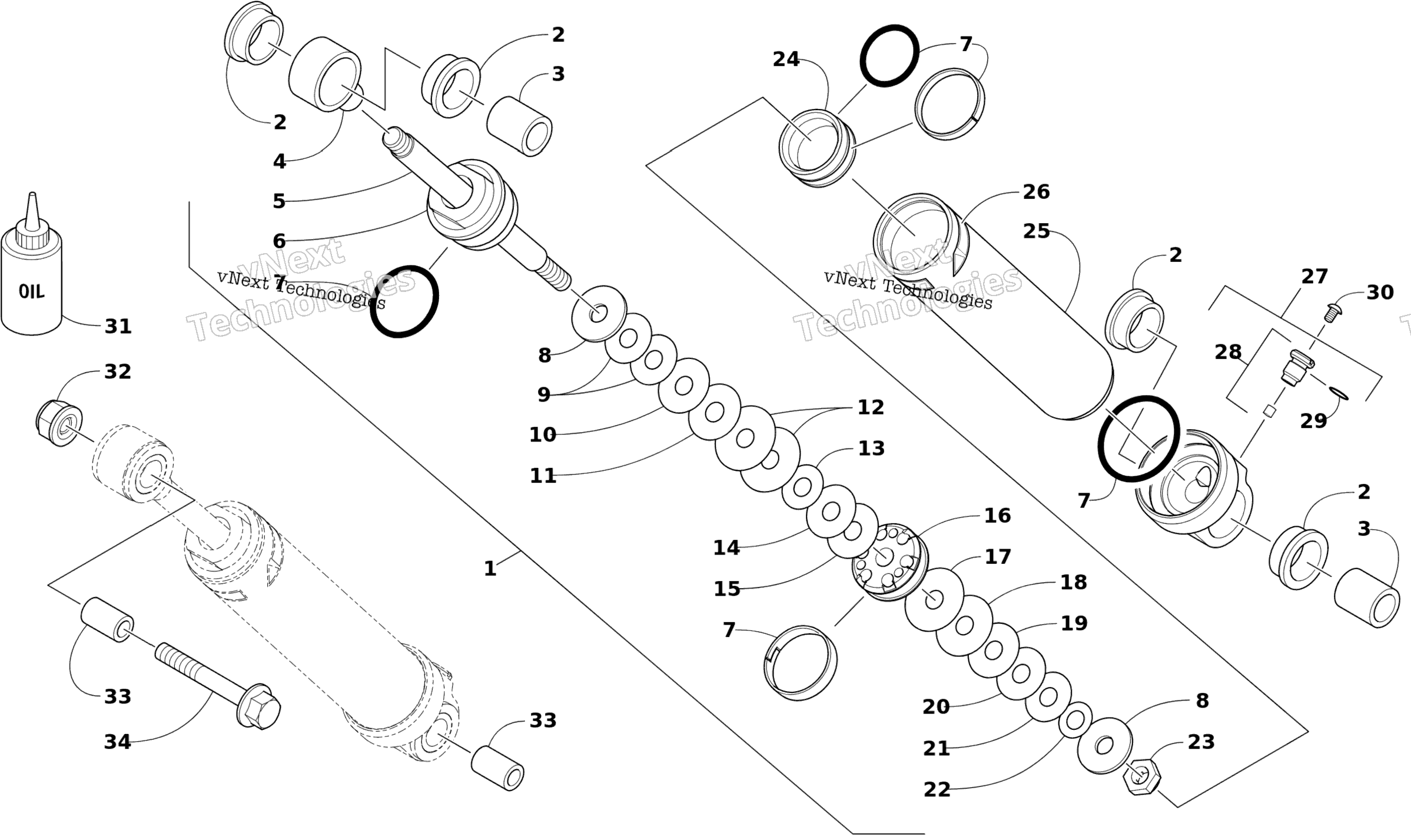 Задняя часть Suspension Rear Arm Shock Absorber