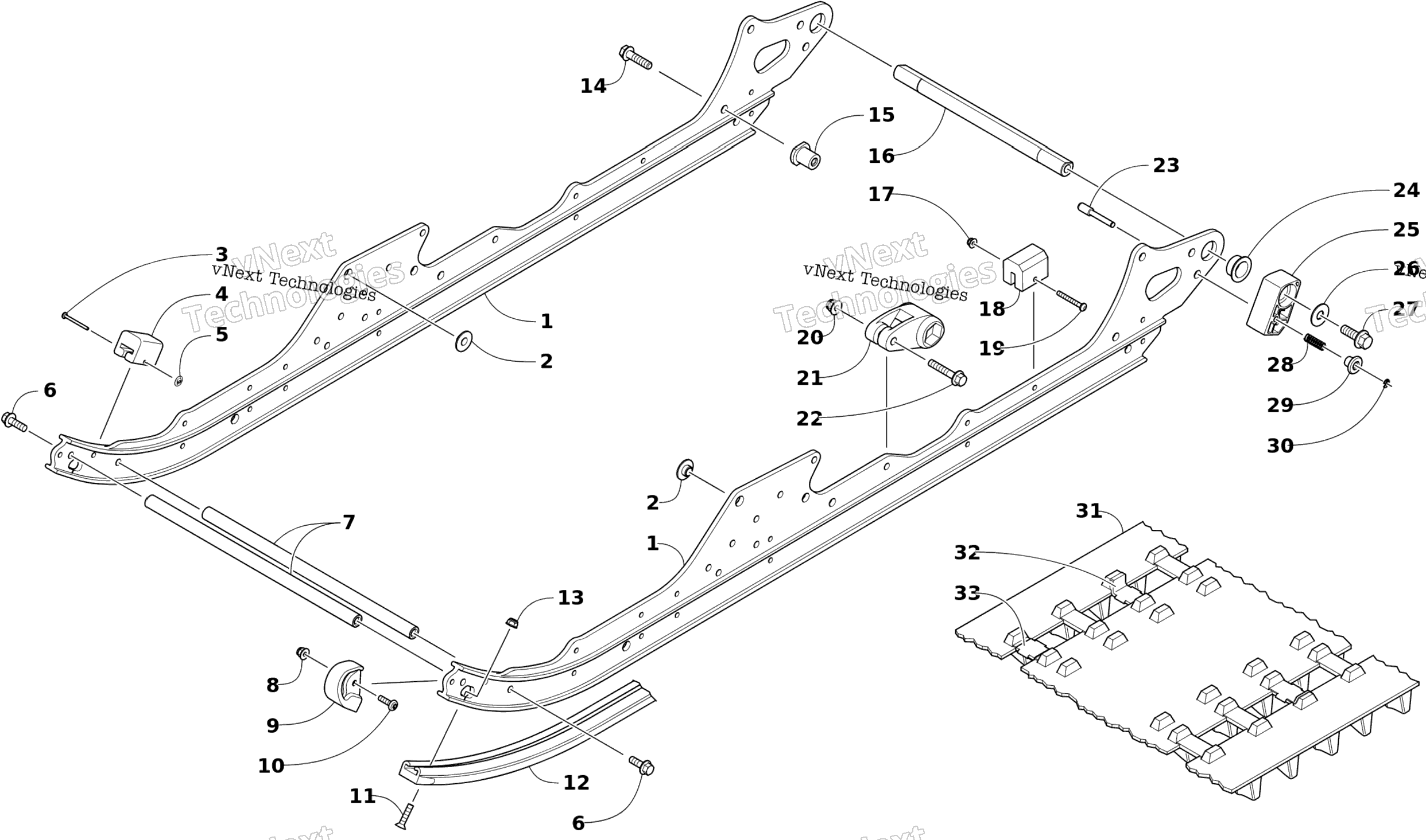 Slide Rail и Track узел