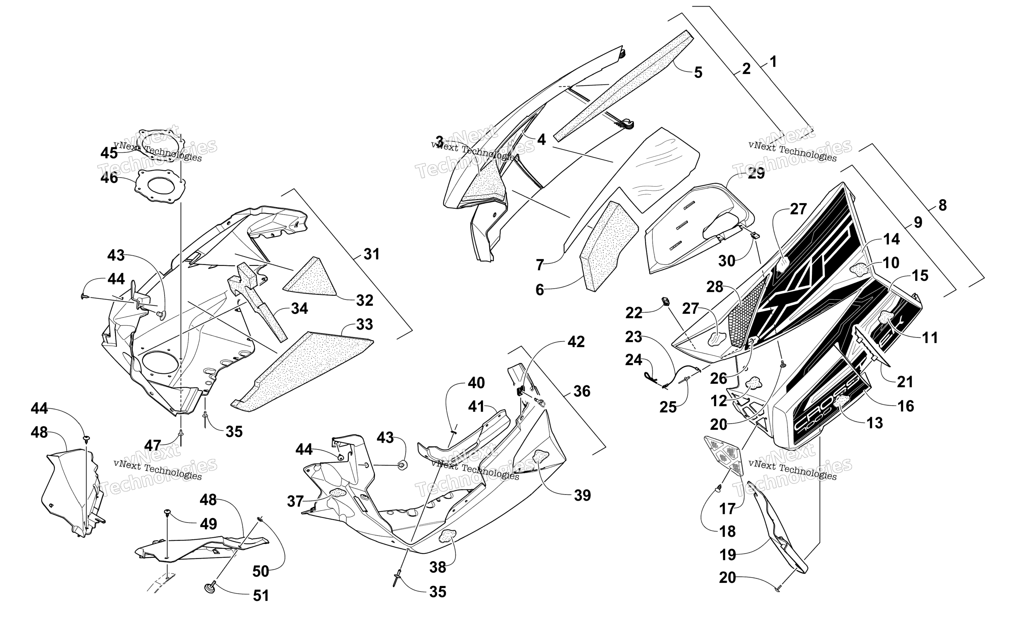 Skid Plate и Side панель узел