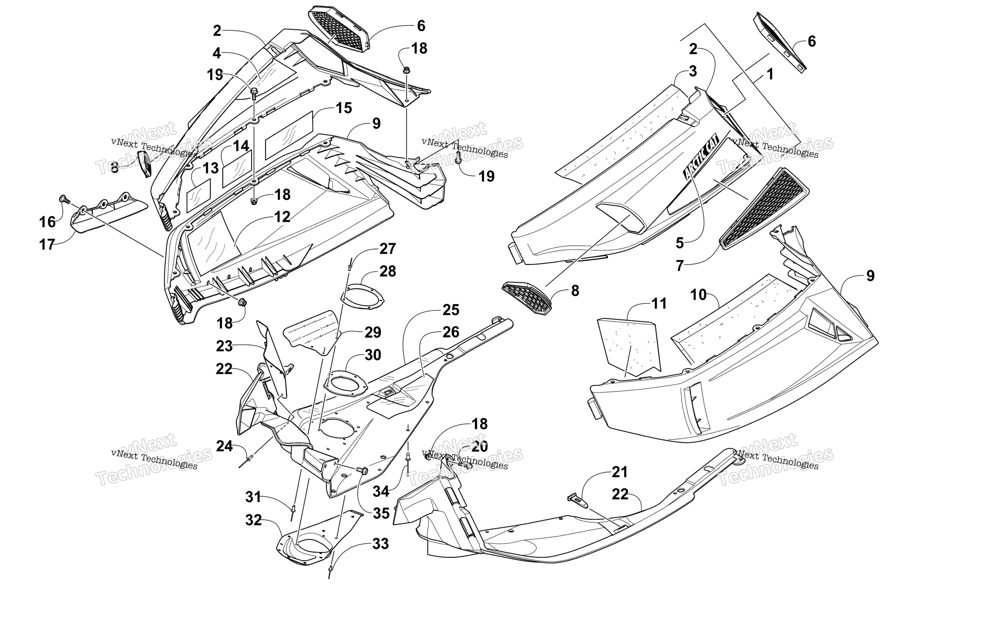 Skid Plate и Side панель узел