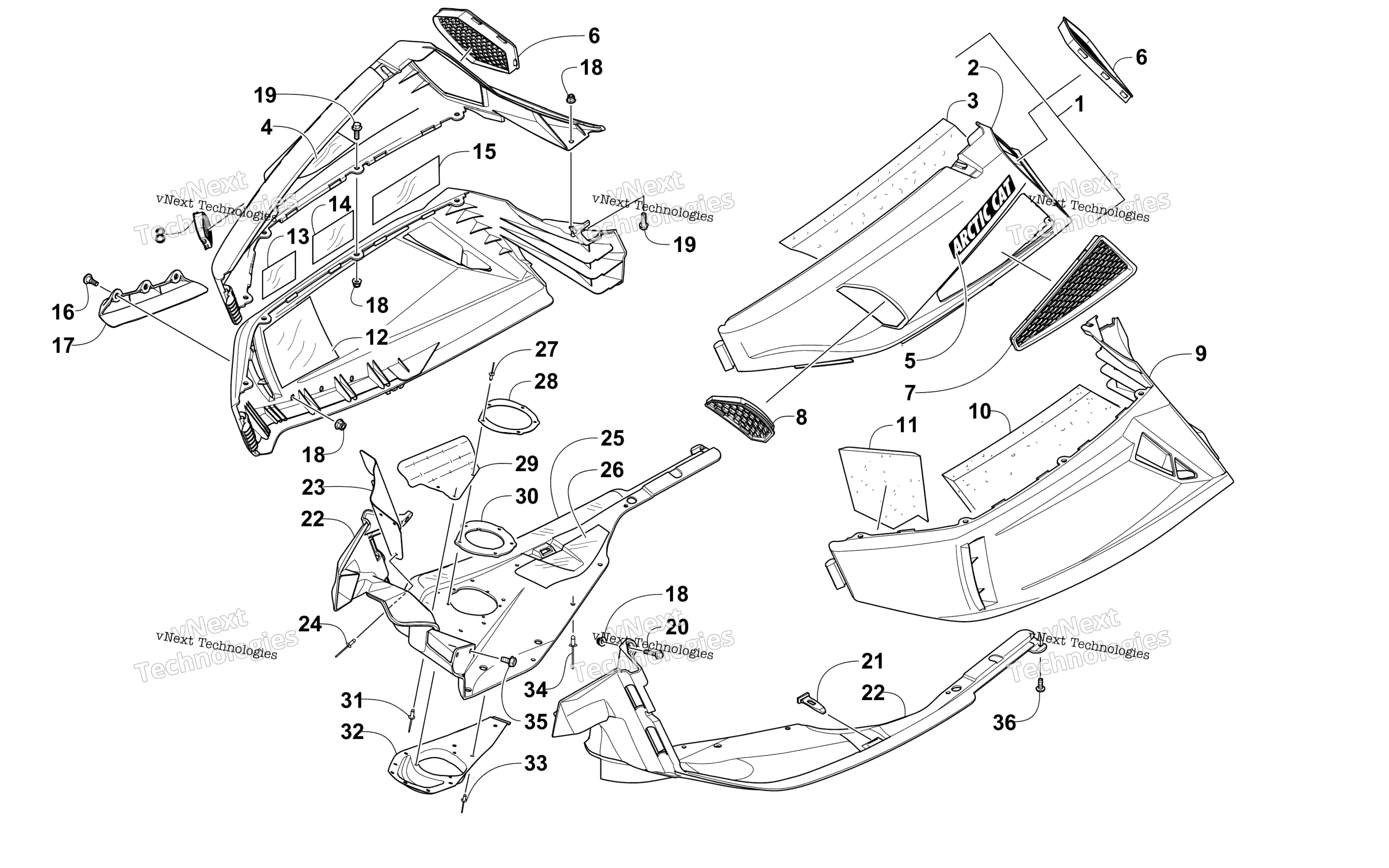 Skid Plate и Side панель узел
