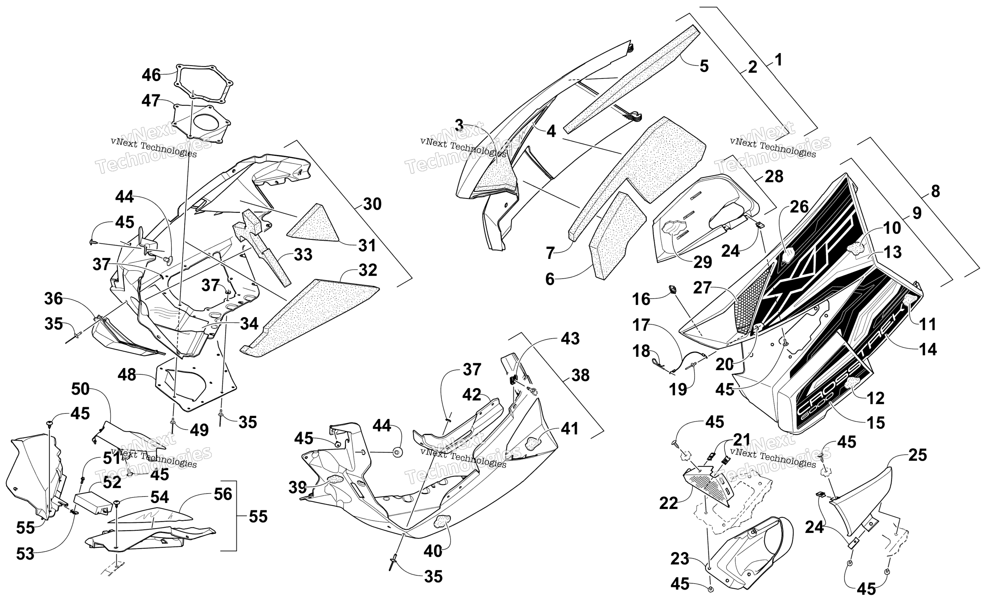 Skid Plate и Side панель узел