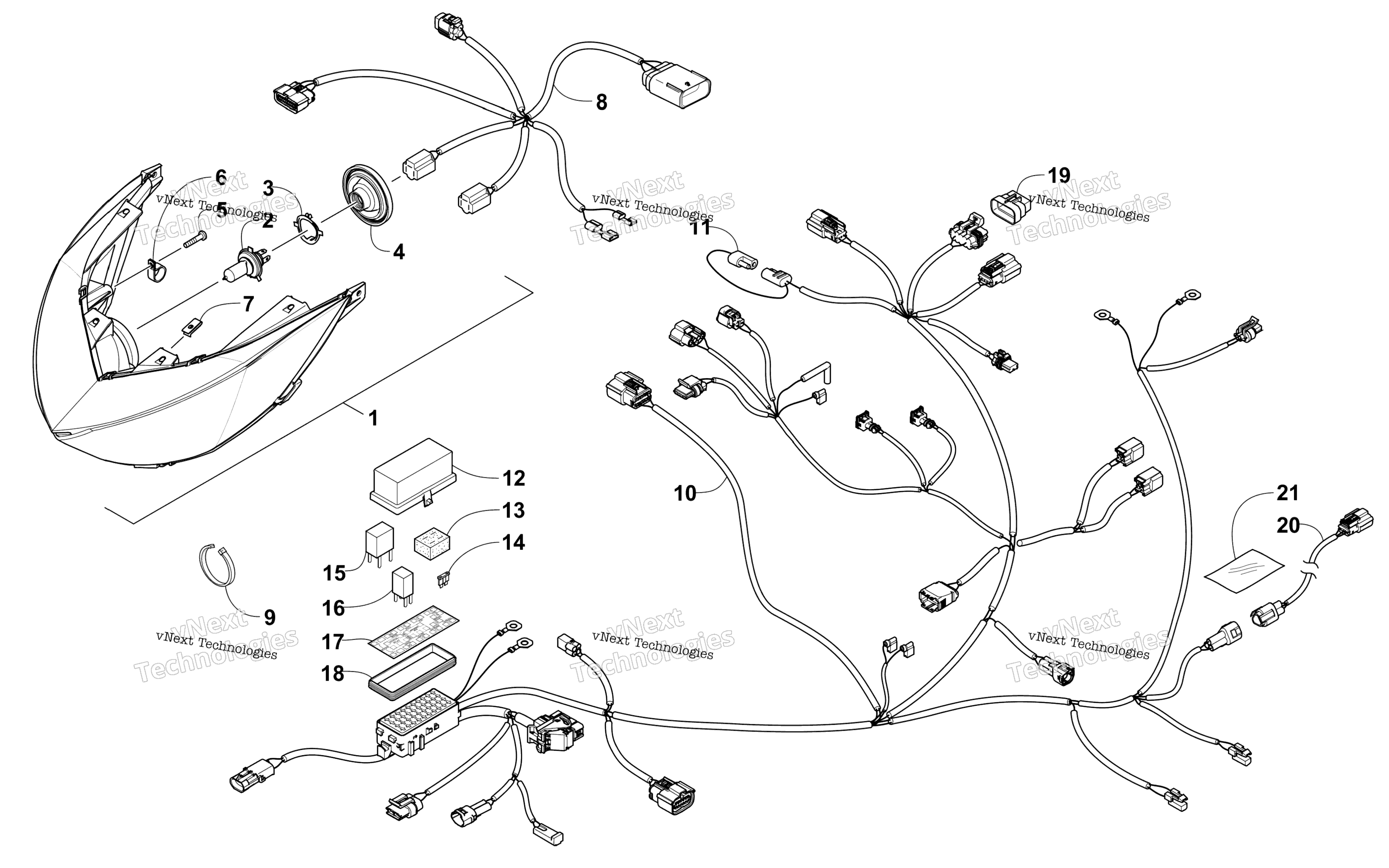Фара And Wiring Assemblies