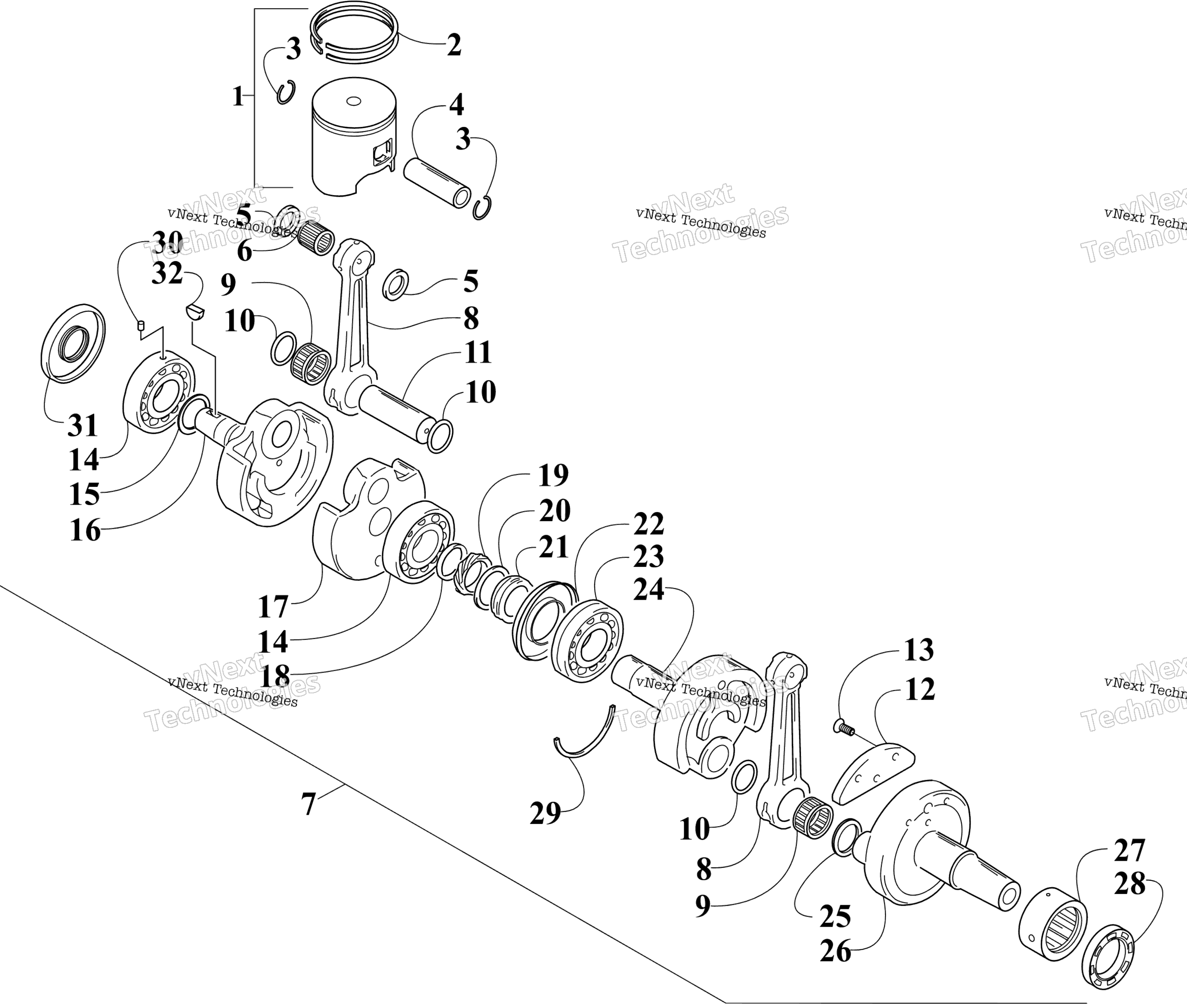 поршень и коленвал