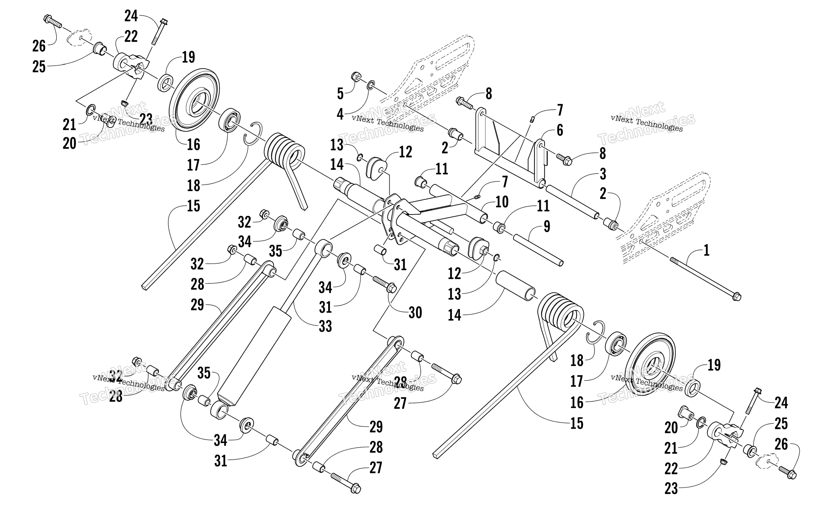 Задняя часть Suspension Rear Arm Assembly