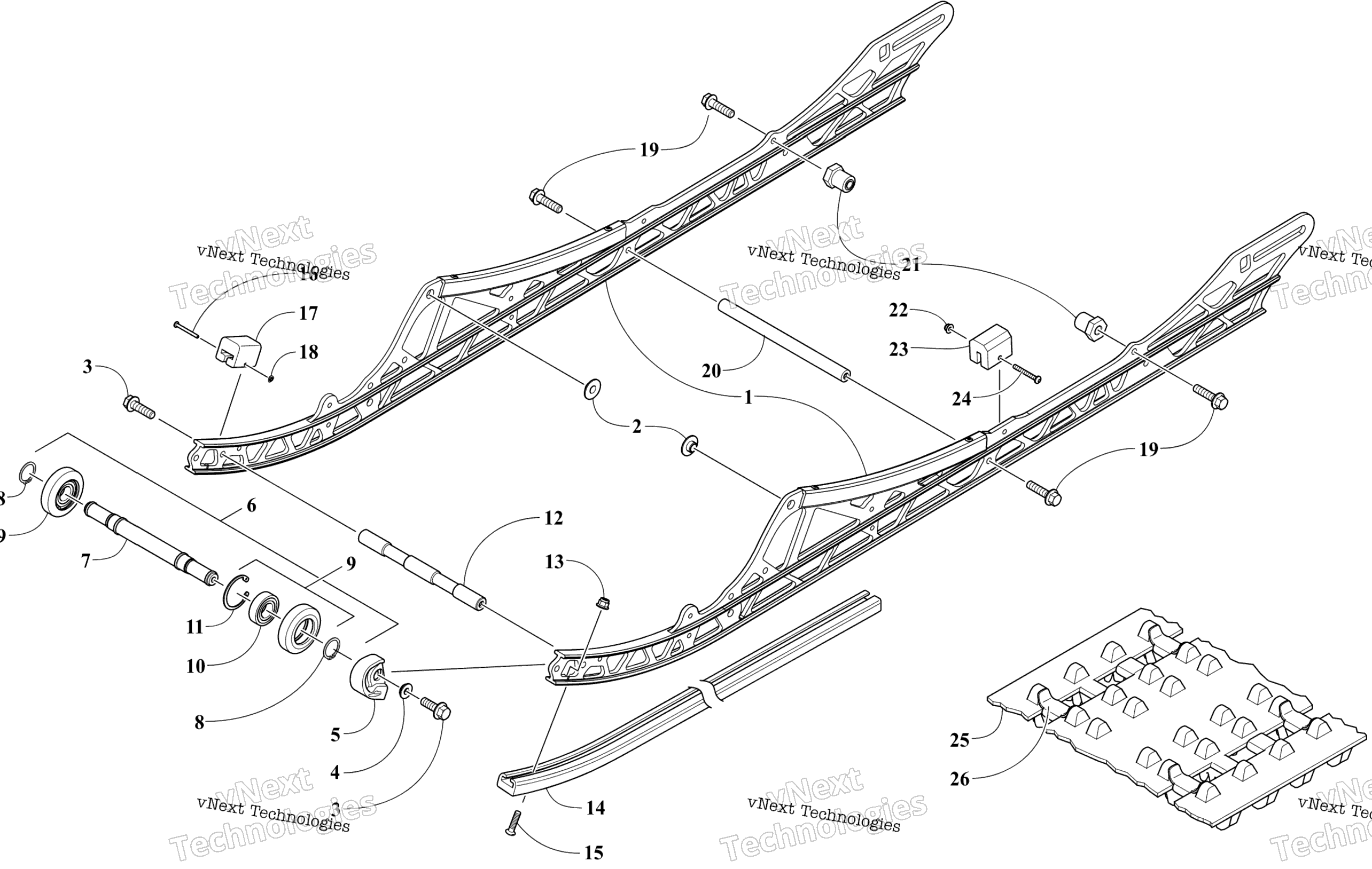 Slide Rail и Track узел