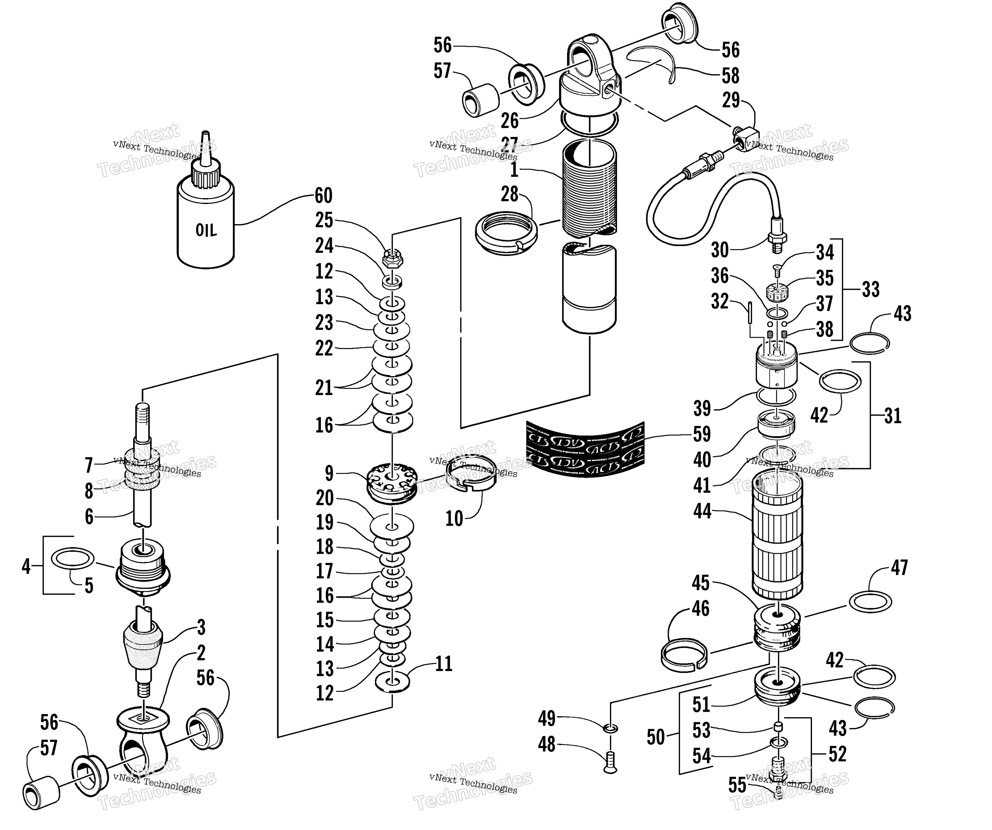 Передняя часть Suspension Shock Absorber