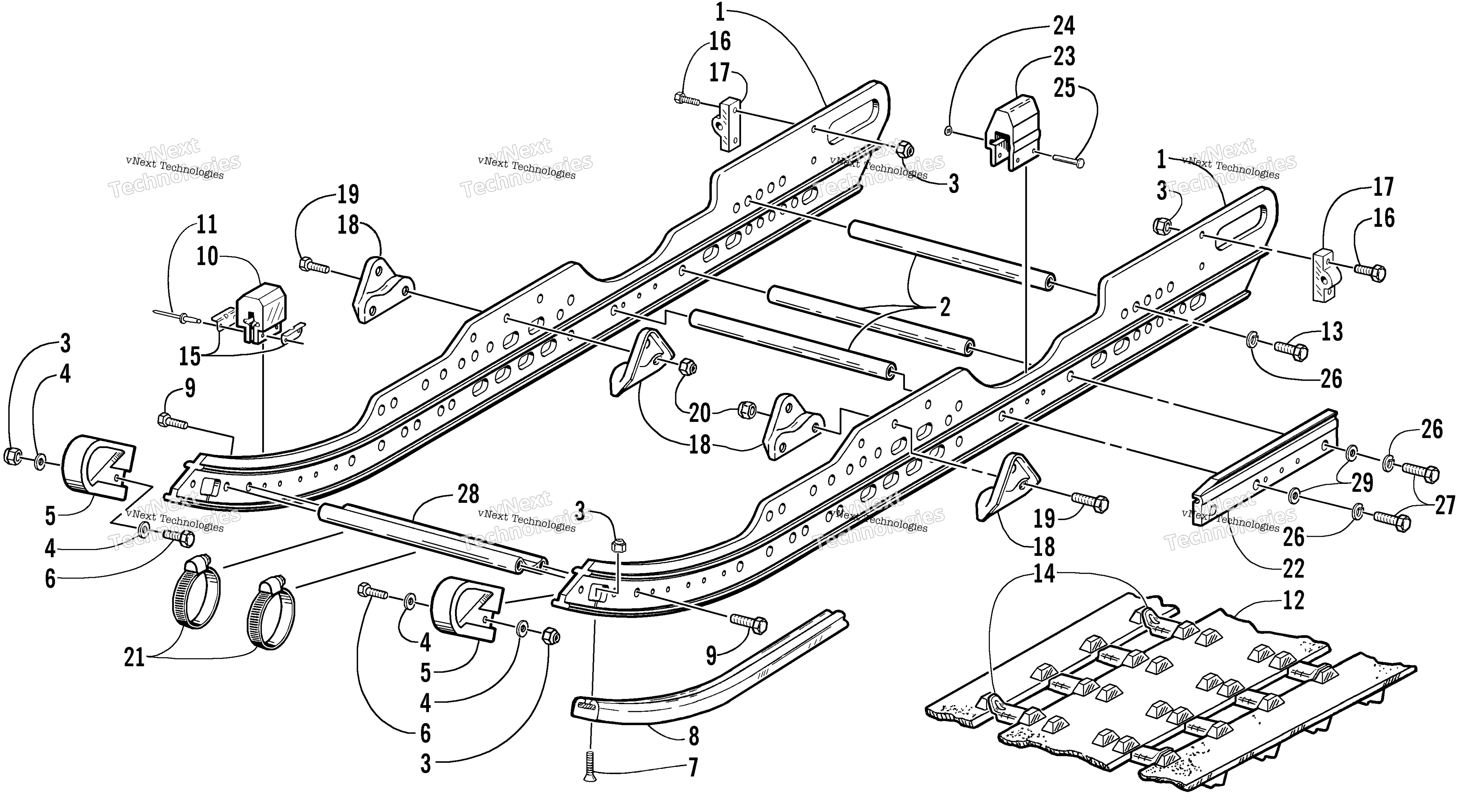 Slide Rail и Track узел