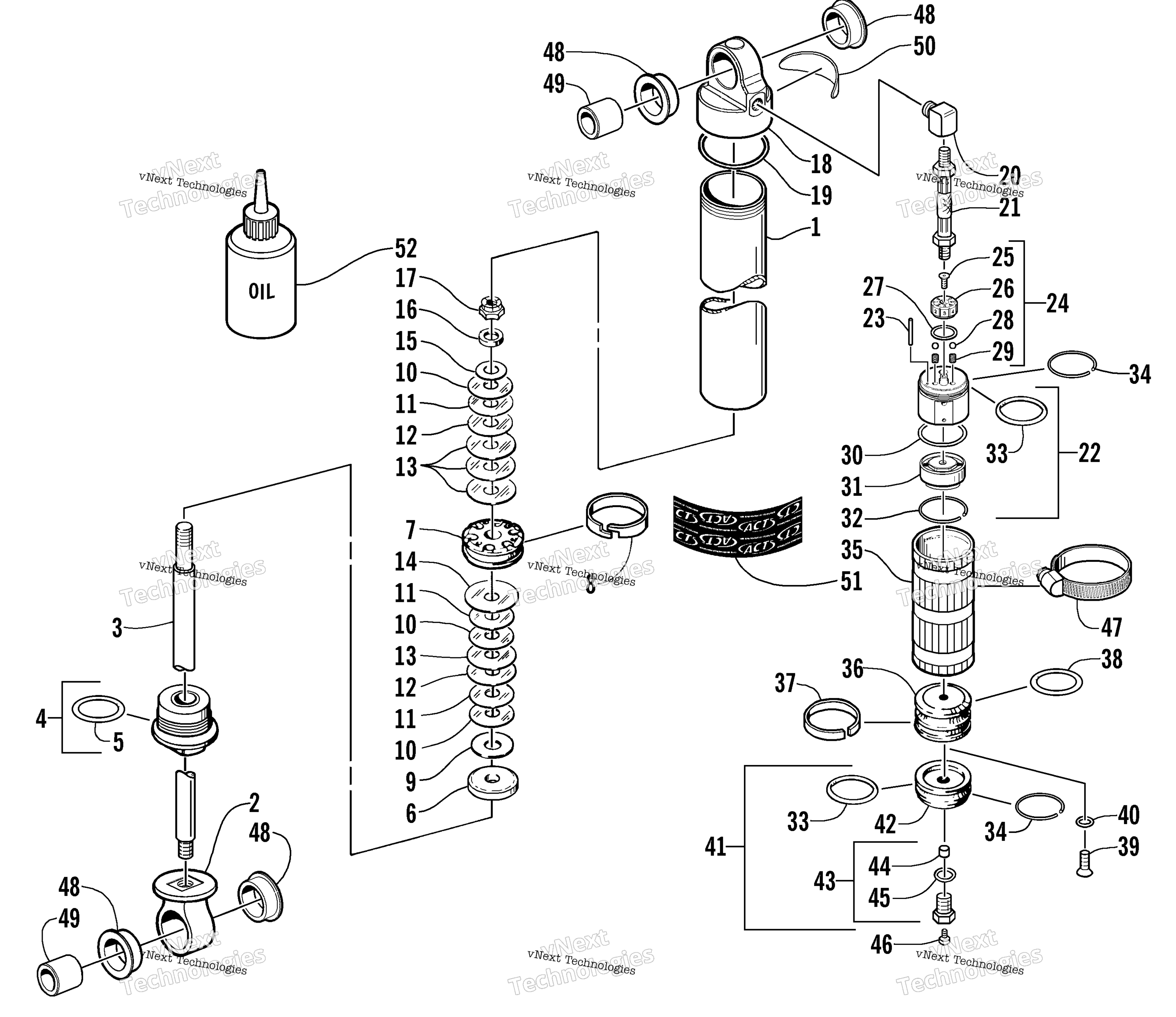 Задняя часть Suspension Rear Arm Shock Absorber