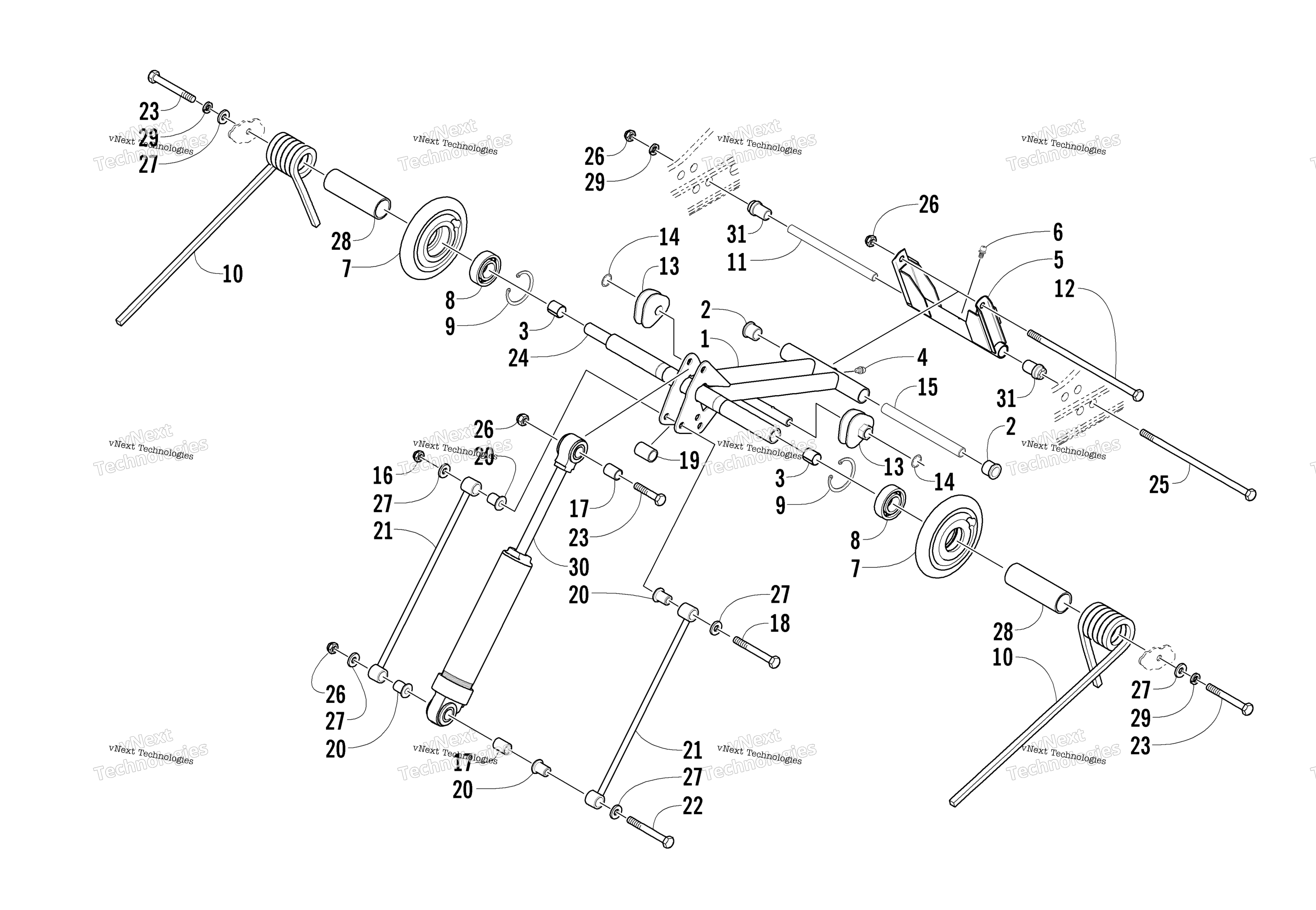 Задняя часть Suspension Rear Arm Assembly