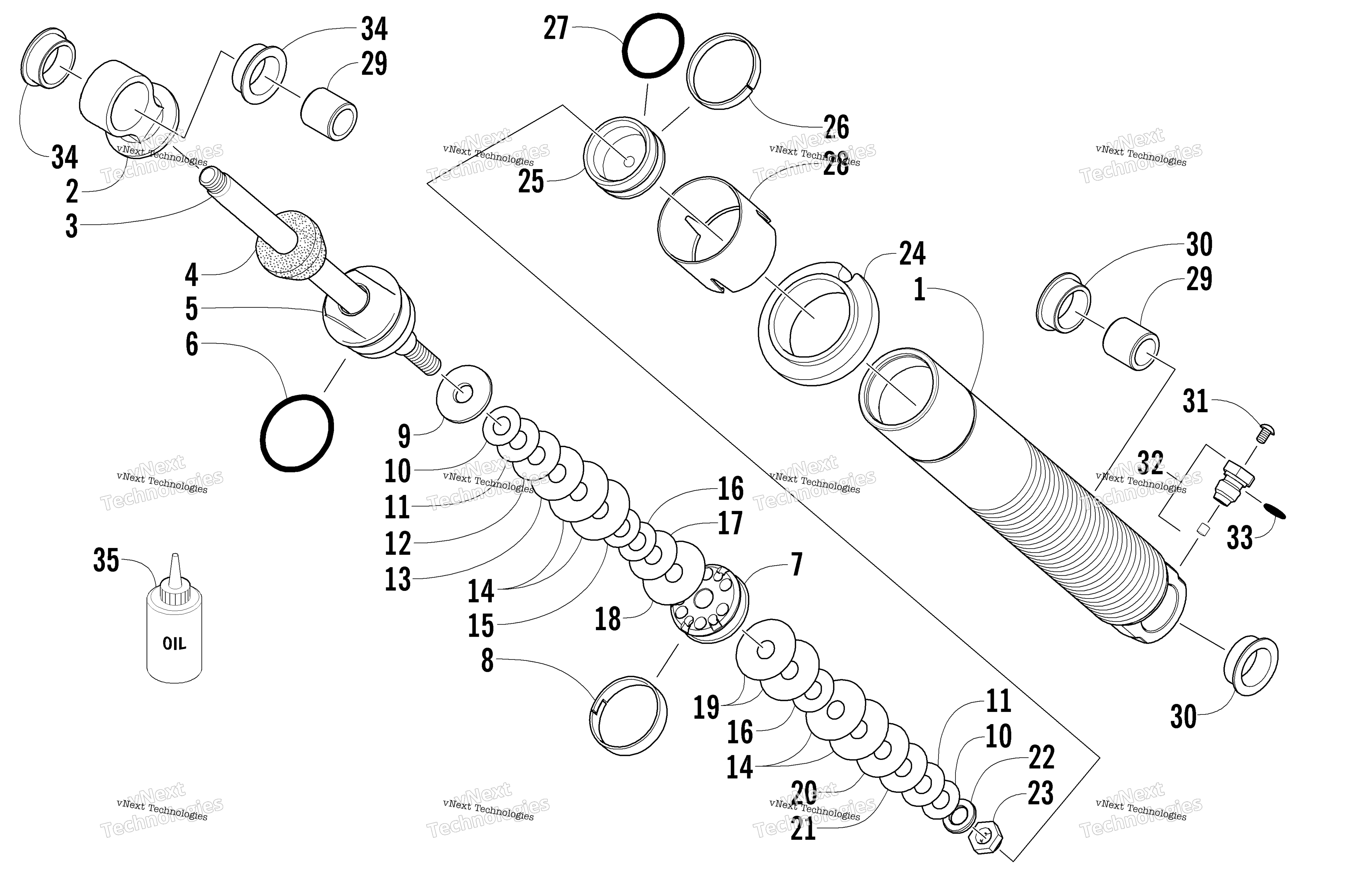 Передняя часть Suspension Shock Absorber