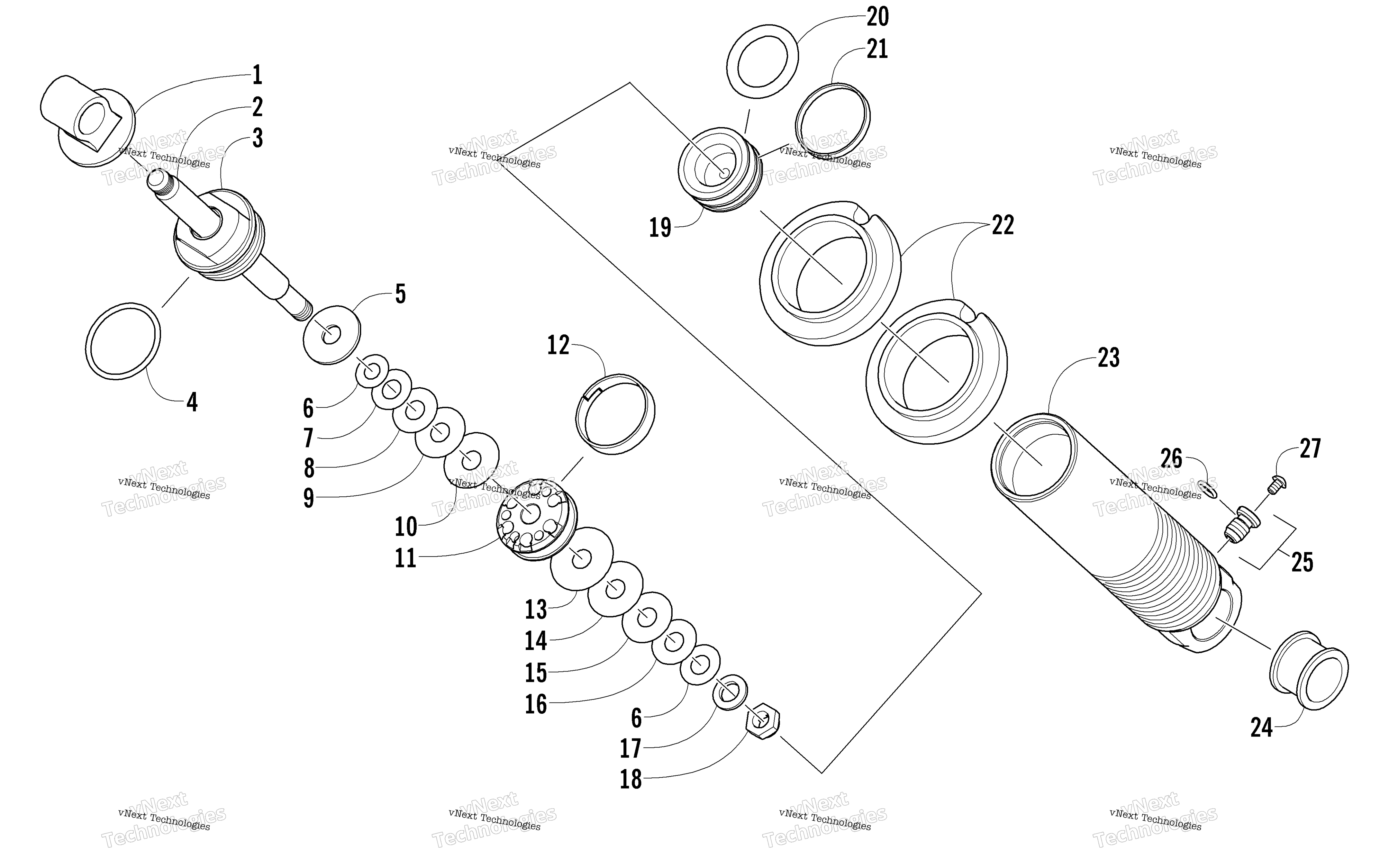 Задняя часть Suspension Front Arm Shock Absorber