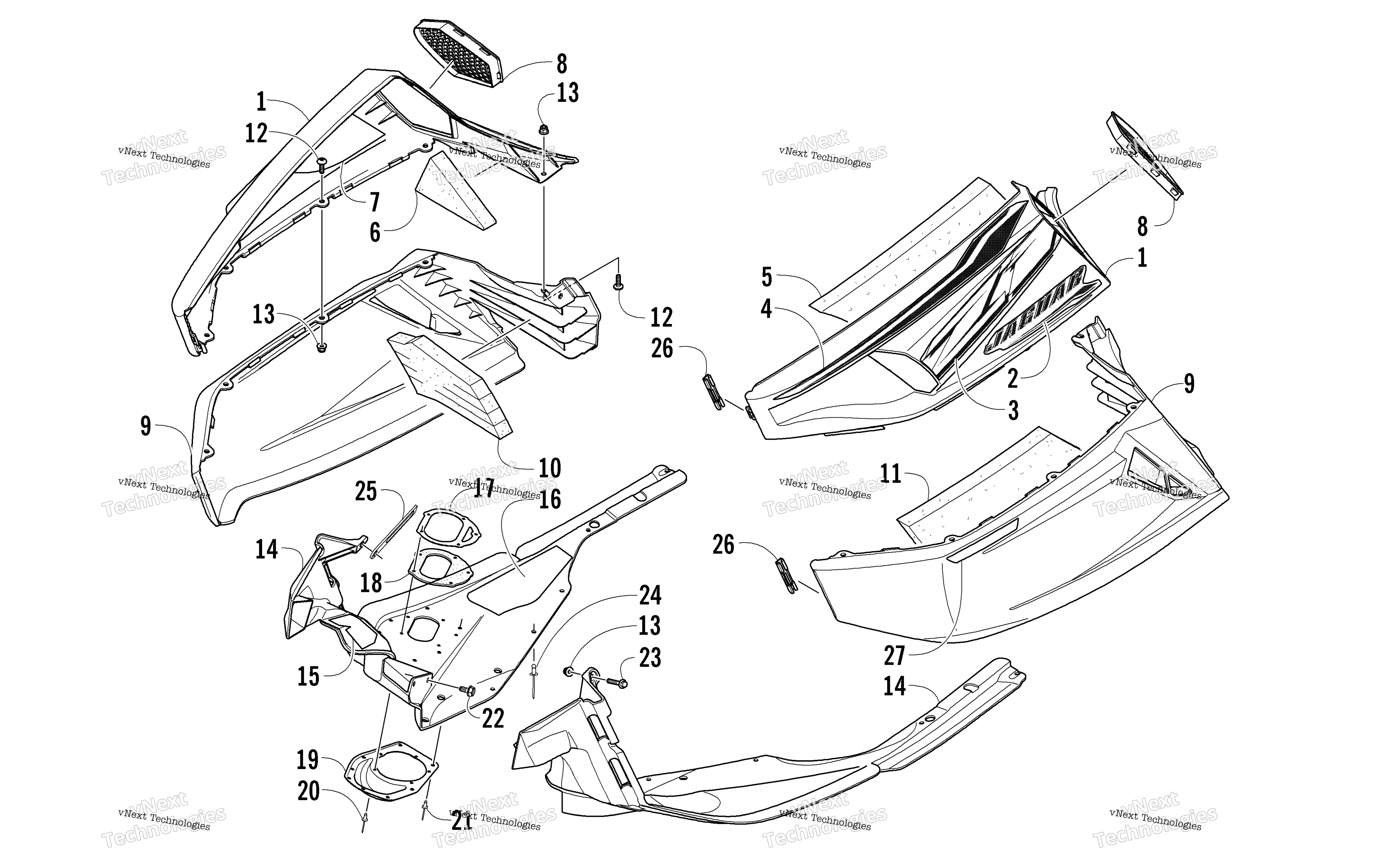 Skid Plate и Side панель узел
