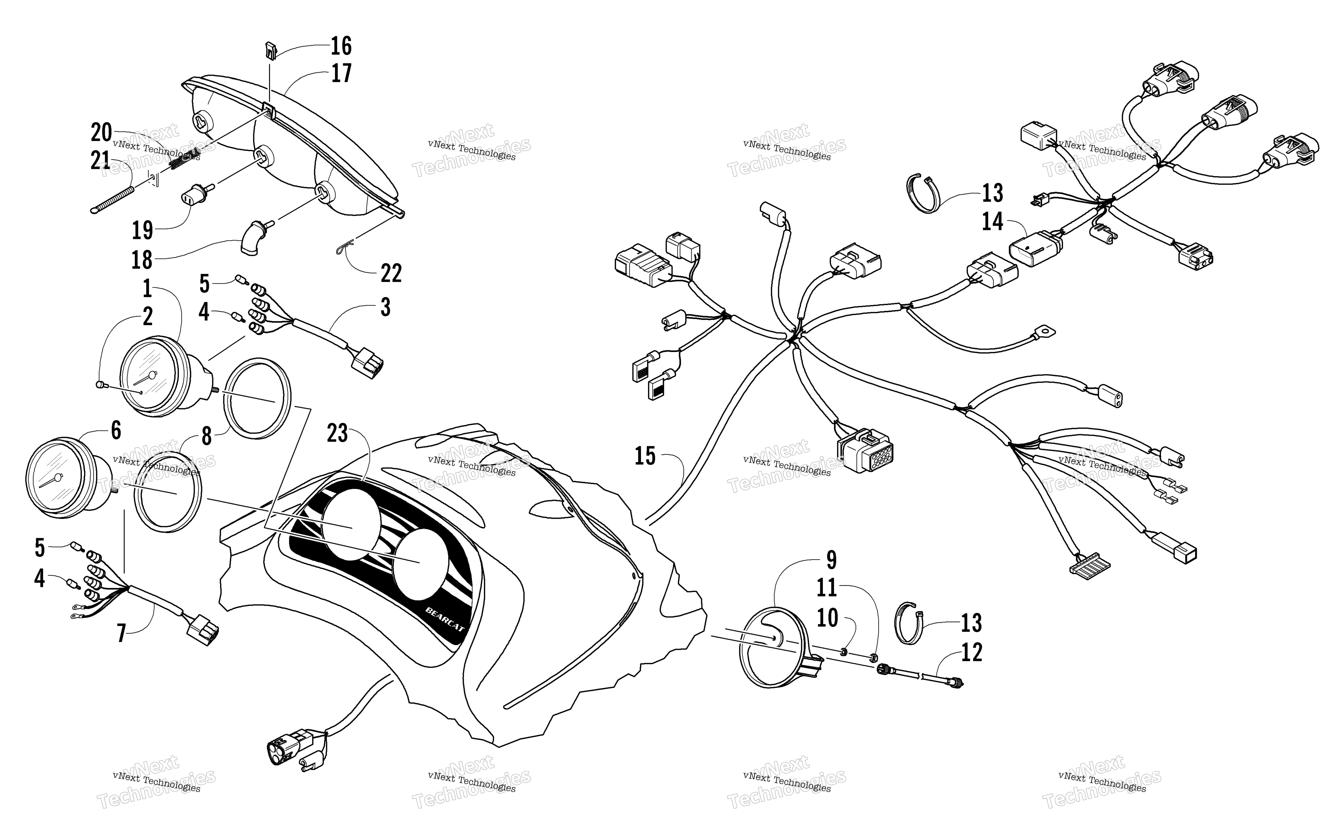 Headlight, Instruments, и Wiring Assemblies