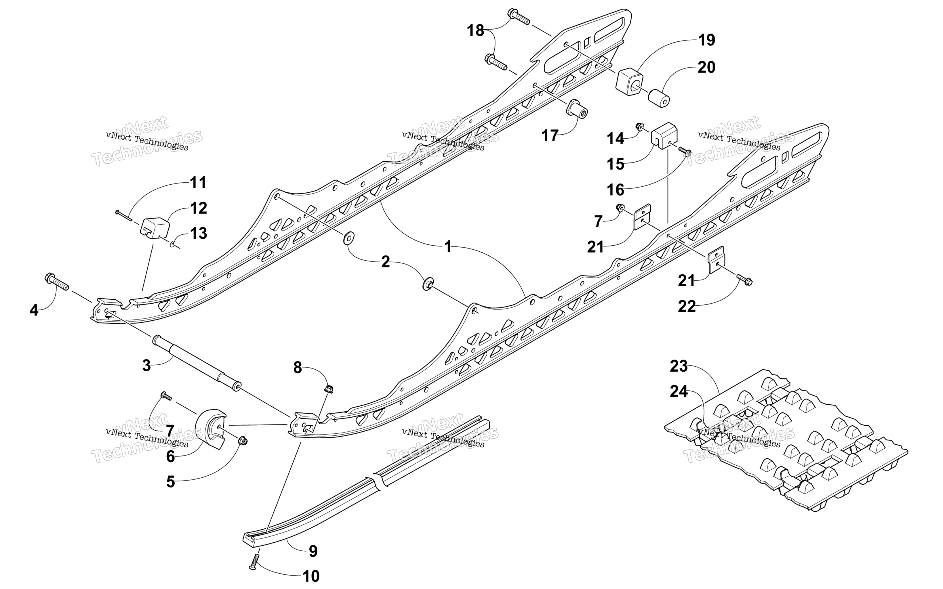 Slide Rail и Track узел