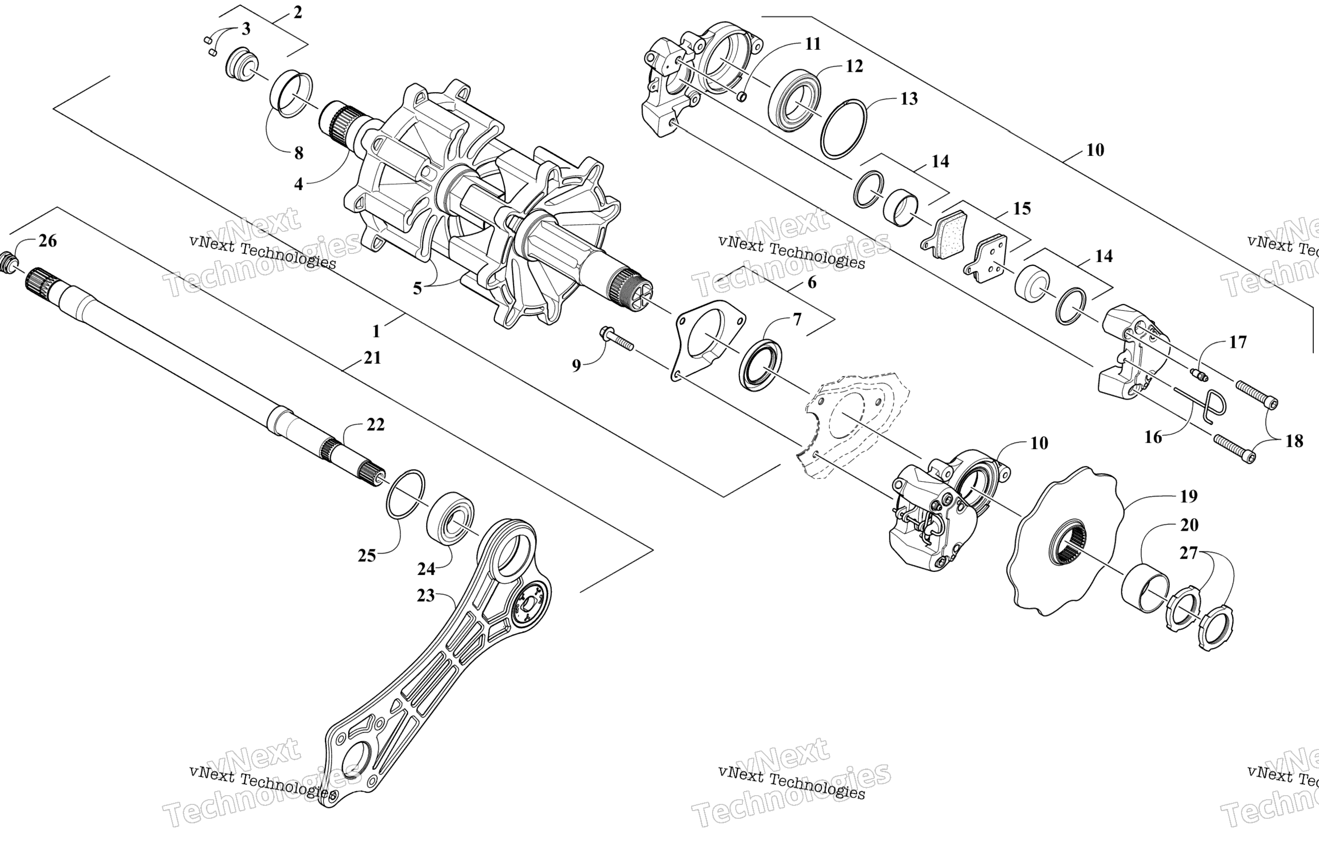Привод Train Shafts And Brake Assemblies