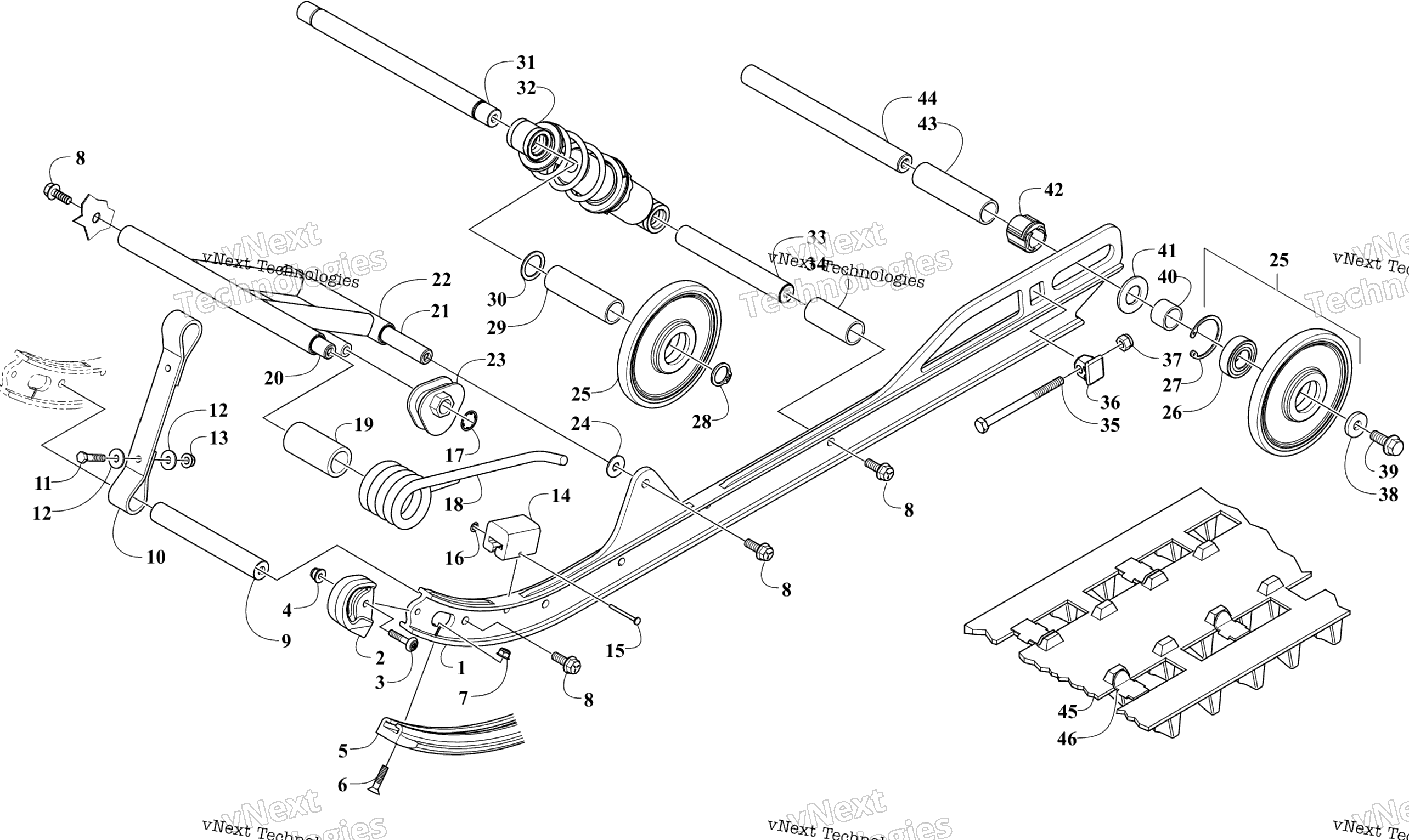 Задняя часть Suspension Assembly