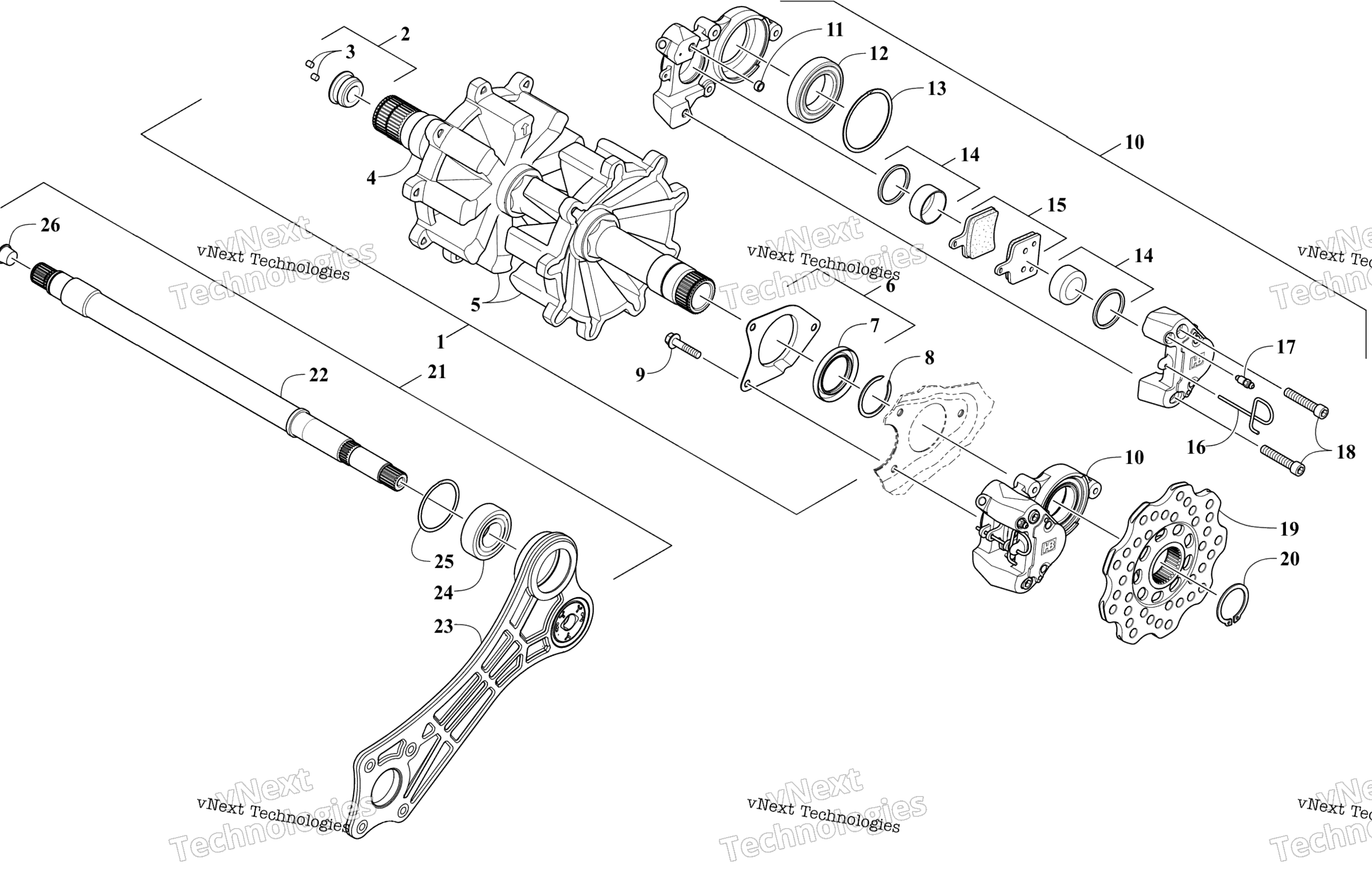 Привод Train Shafts And Brake Assemblies