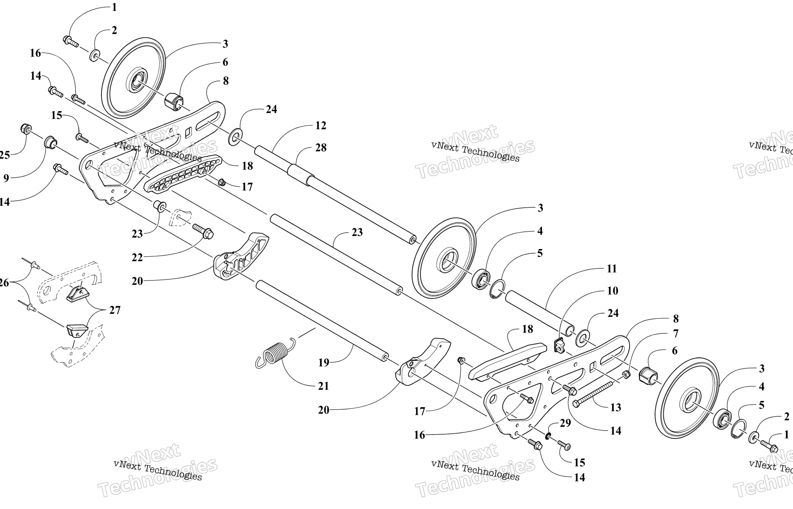 Articulating Skid рама узел