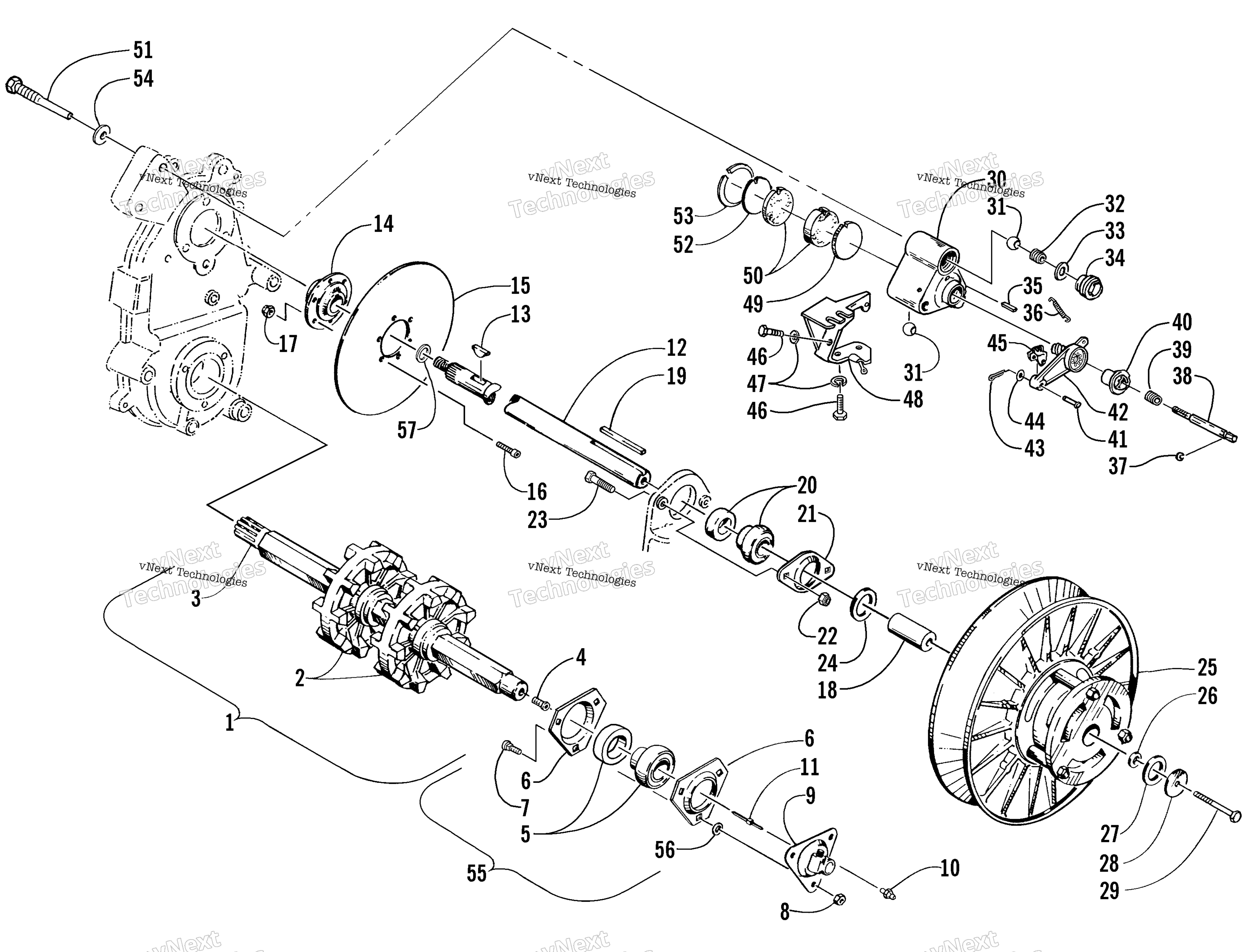 Трансмиссия Shafts And Brake Assemblies #2