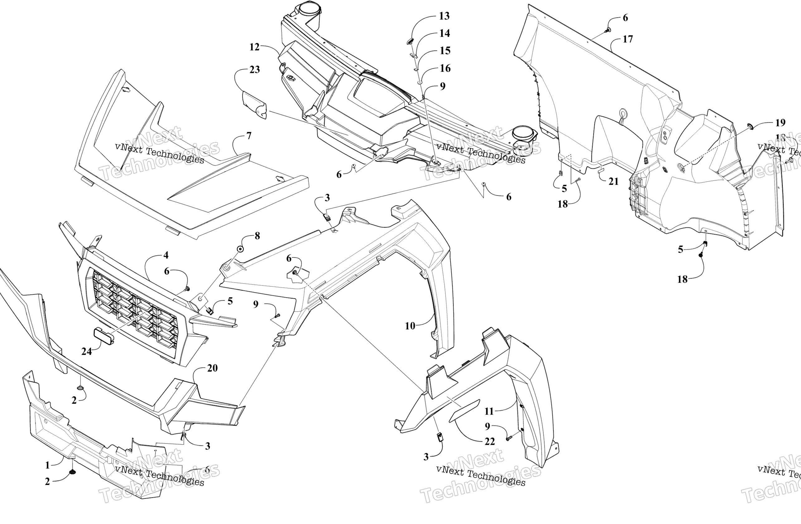 Передняя часть Body Assembly