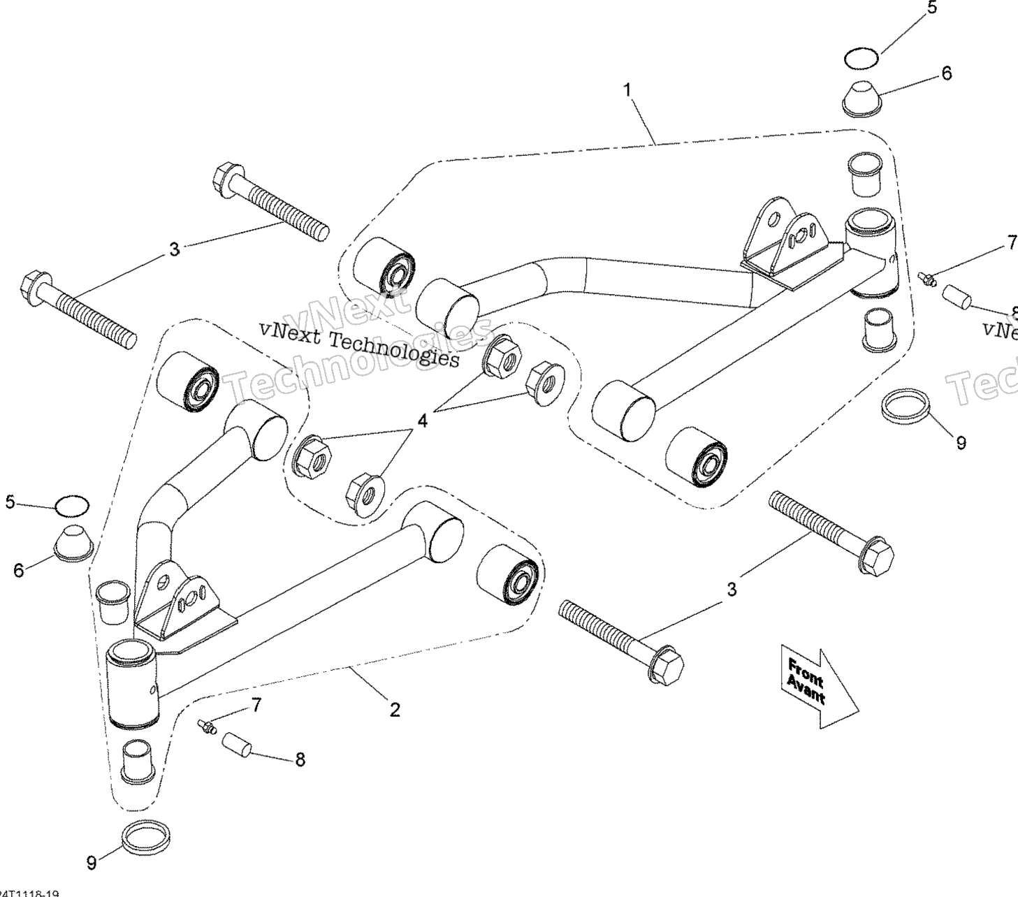 Передняя часть Suspension Arm