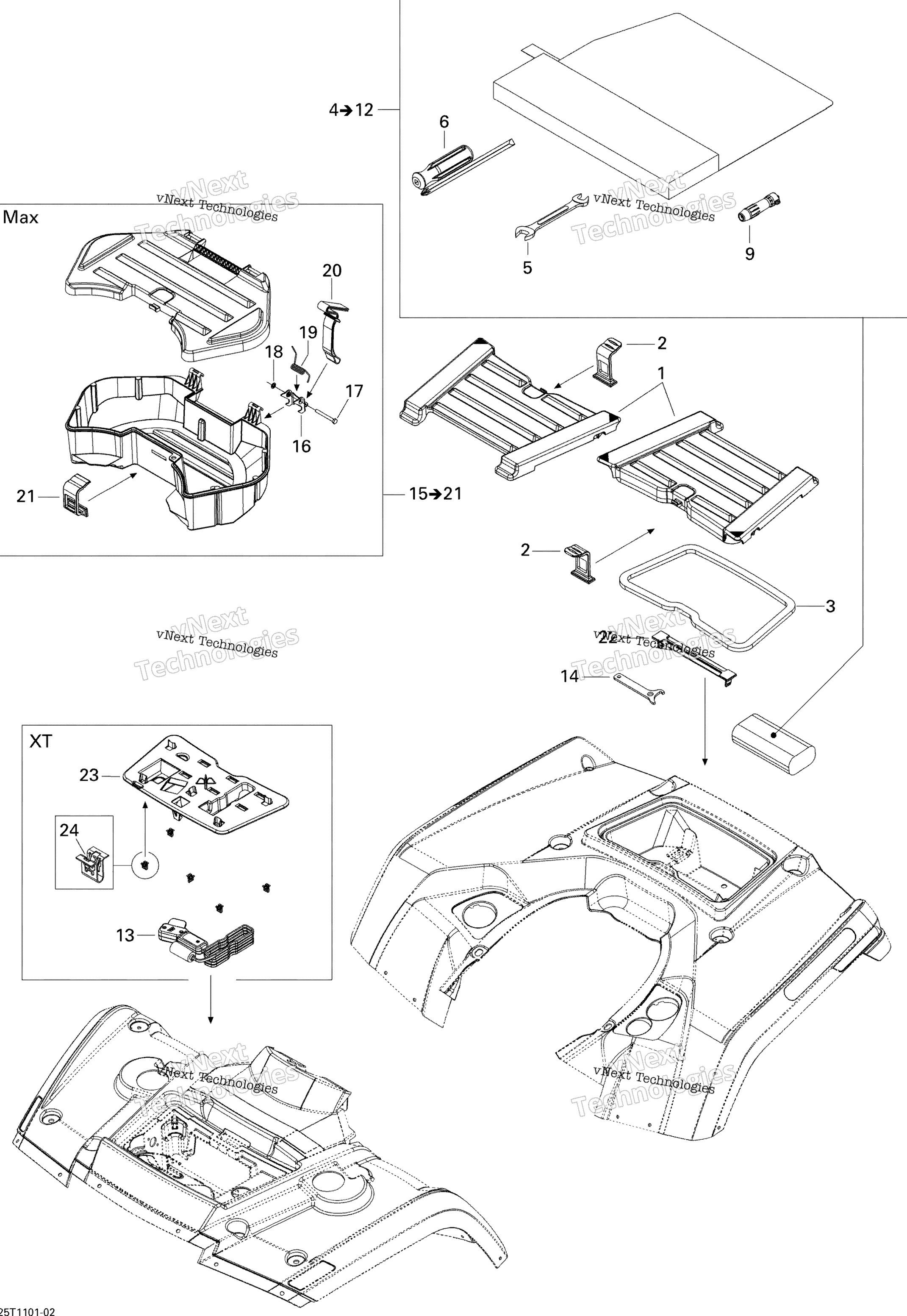 Передняя часть And Rear Trays