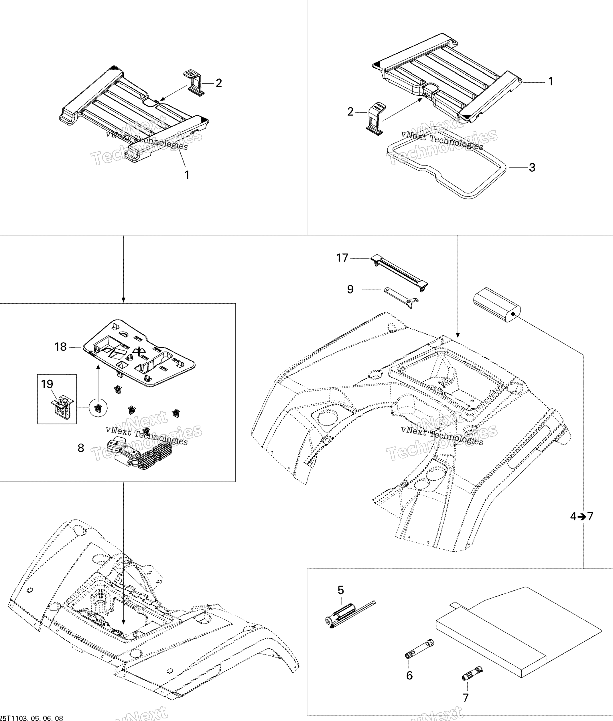 Передняя часть And Rear Trays