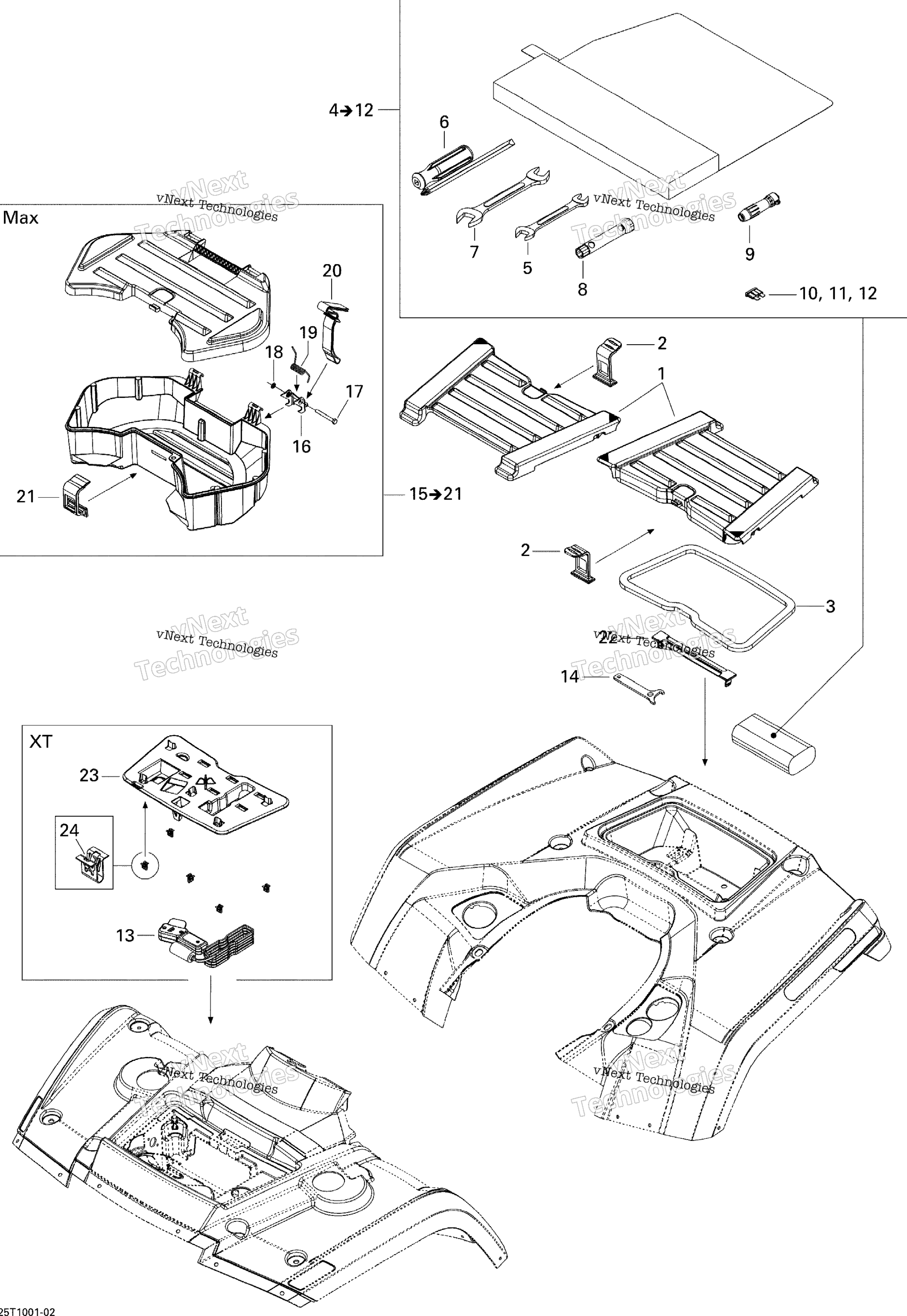 Передняя часть And Rear Trays