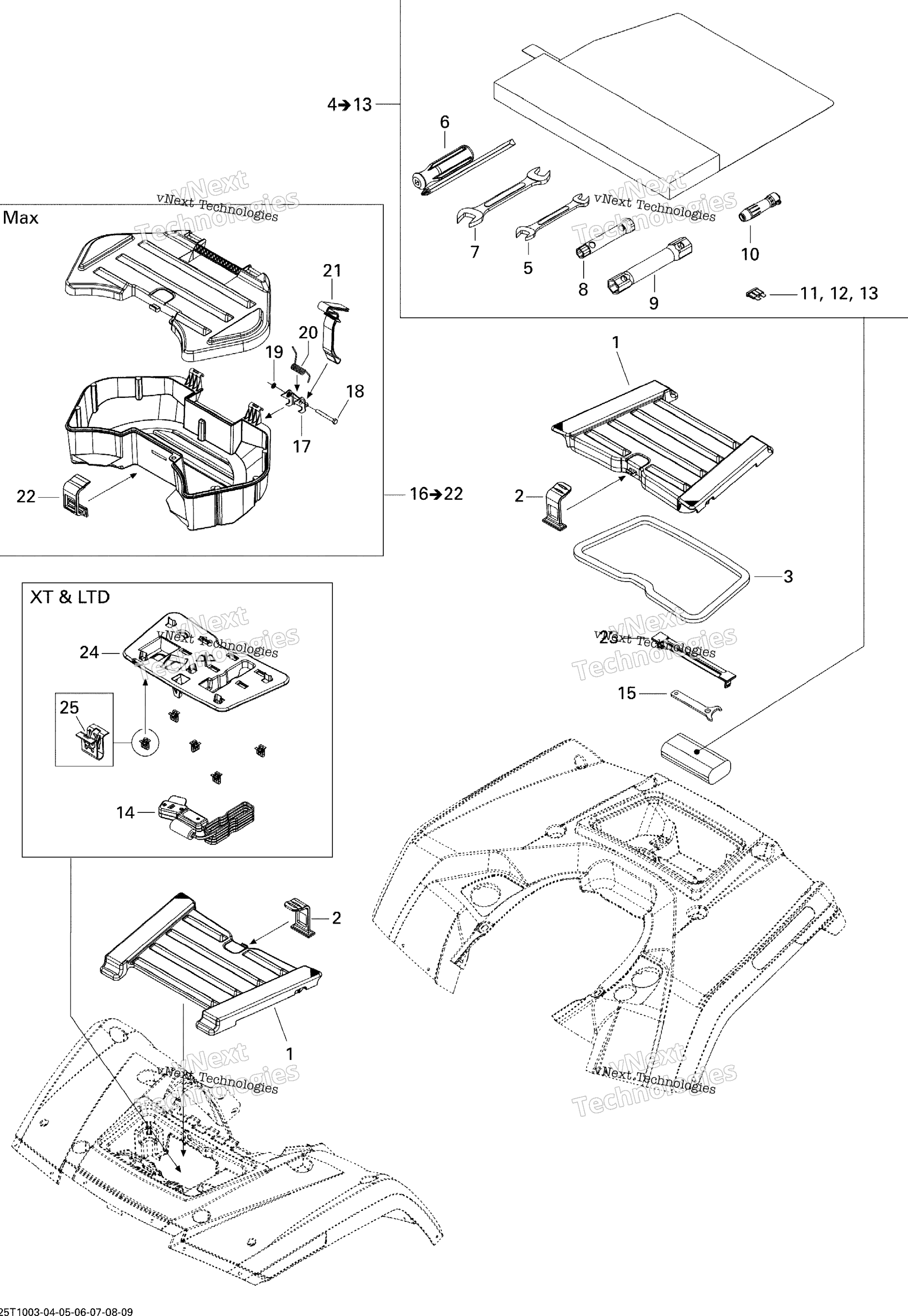 Передняя часть And Rear Trays