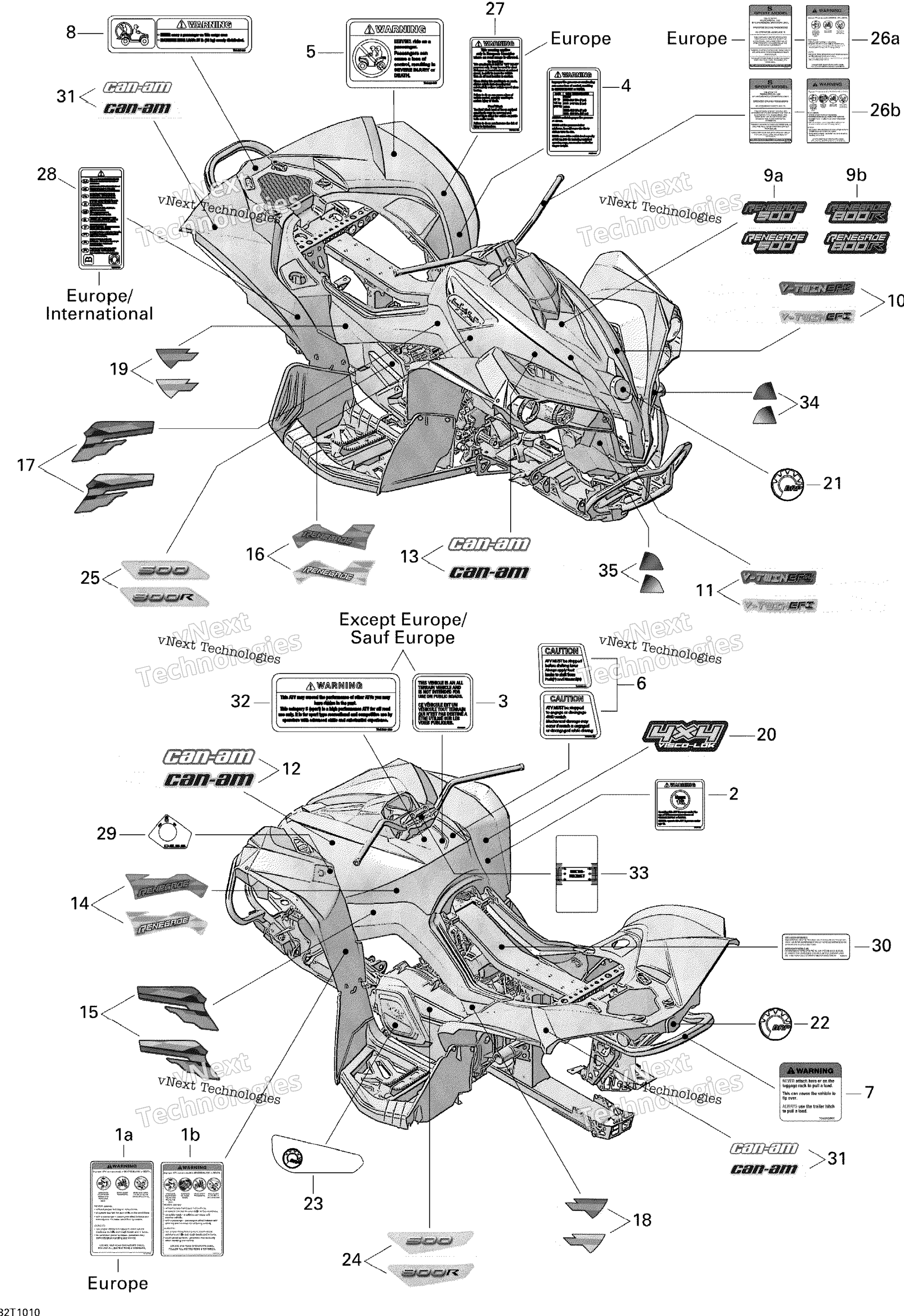 Наклейки 800R Efi