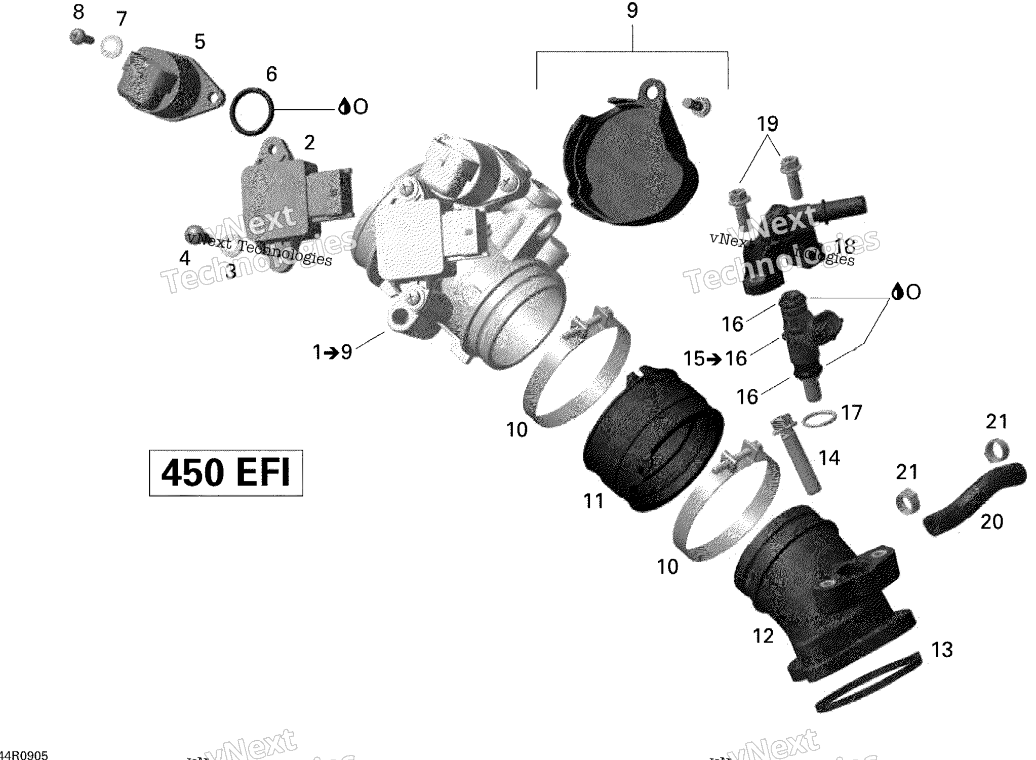 Впускная система Manifold And Throttle Body