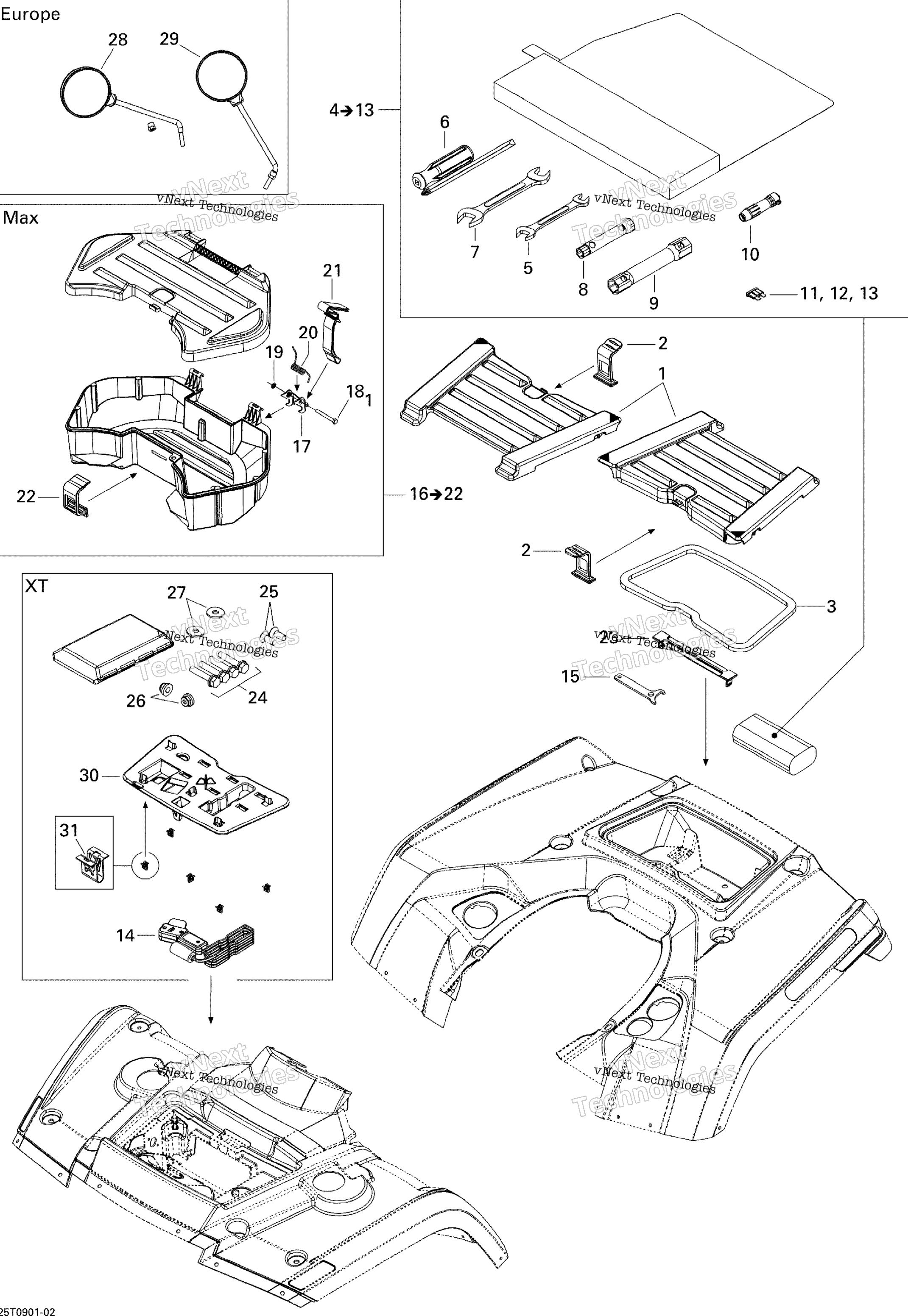 Передняя часть And Rear Trays