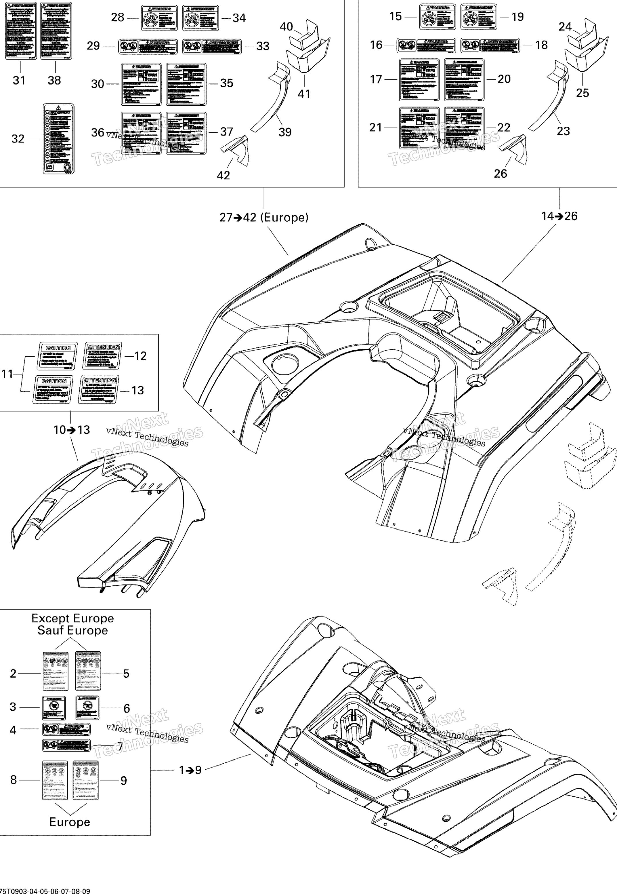 Крыло And Central Panel Kit Xt