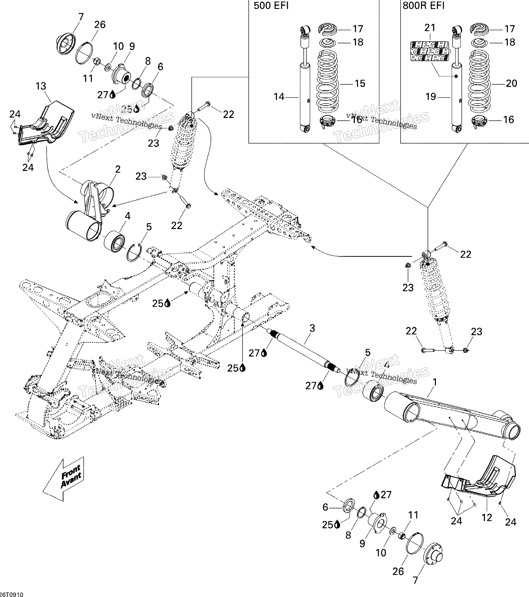 Задняя часть Suspension 800